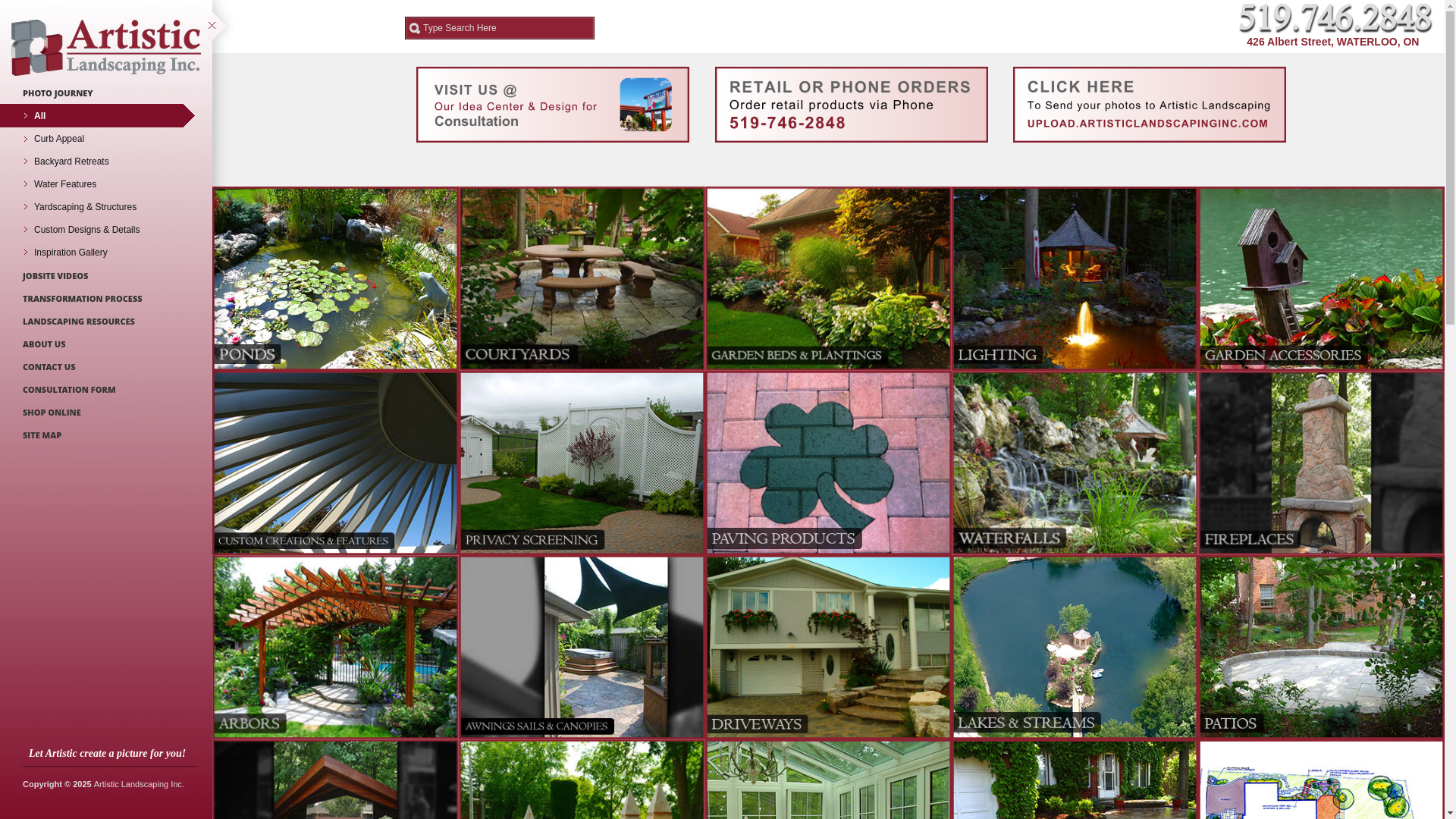 website screenshot of https://artisticland.info/