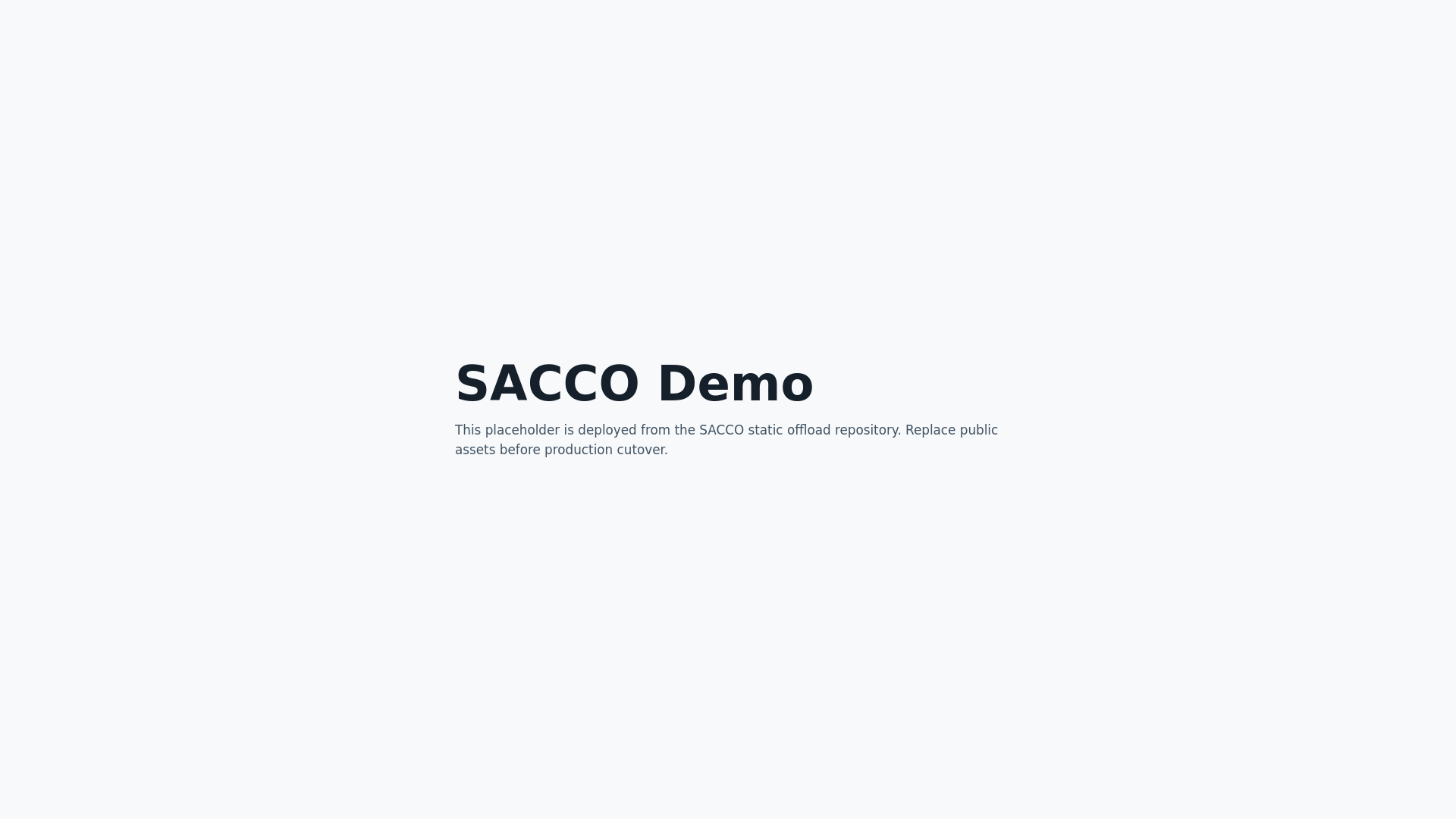 website screenshot of https://sacco-static-demo.pages.dev/