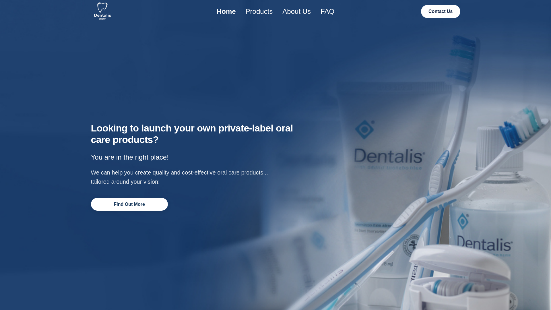 website screenshot of https://dentalis-group.com/