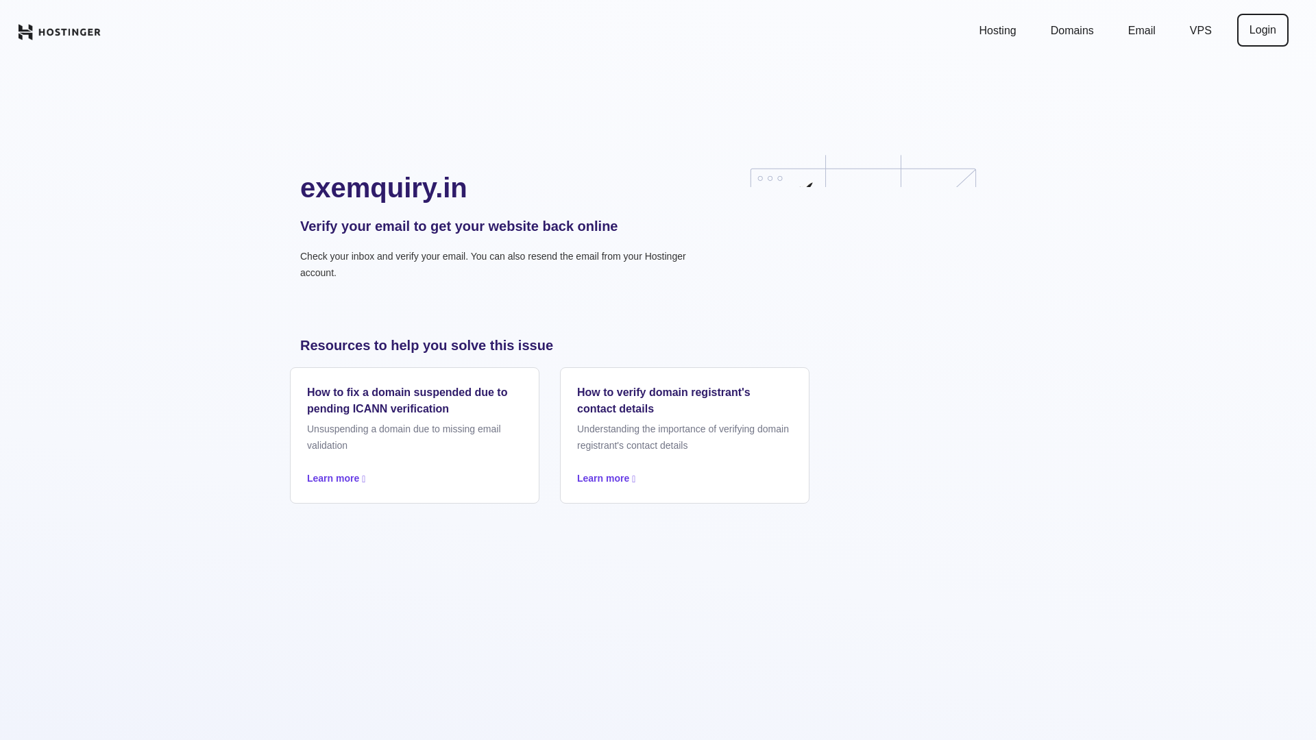 website screenshot of https://exemquiry.in/