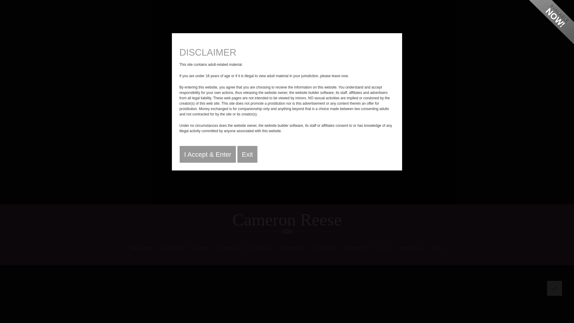 website screenshot of https://cameron-reese.com/