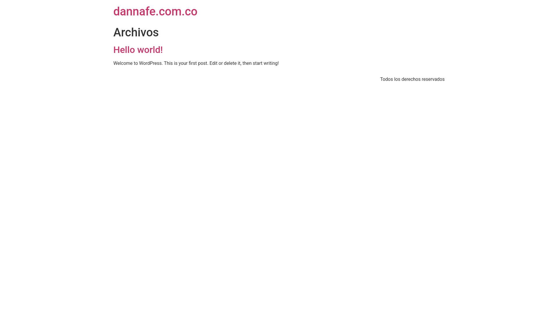 website screenshot of https://dannafe.com.co/