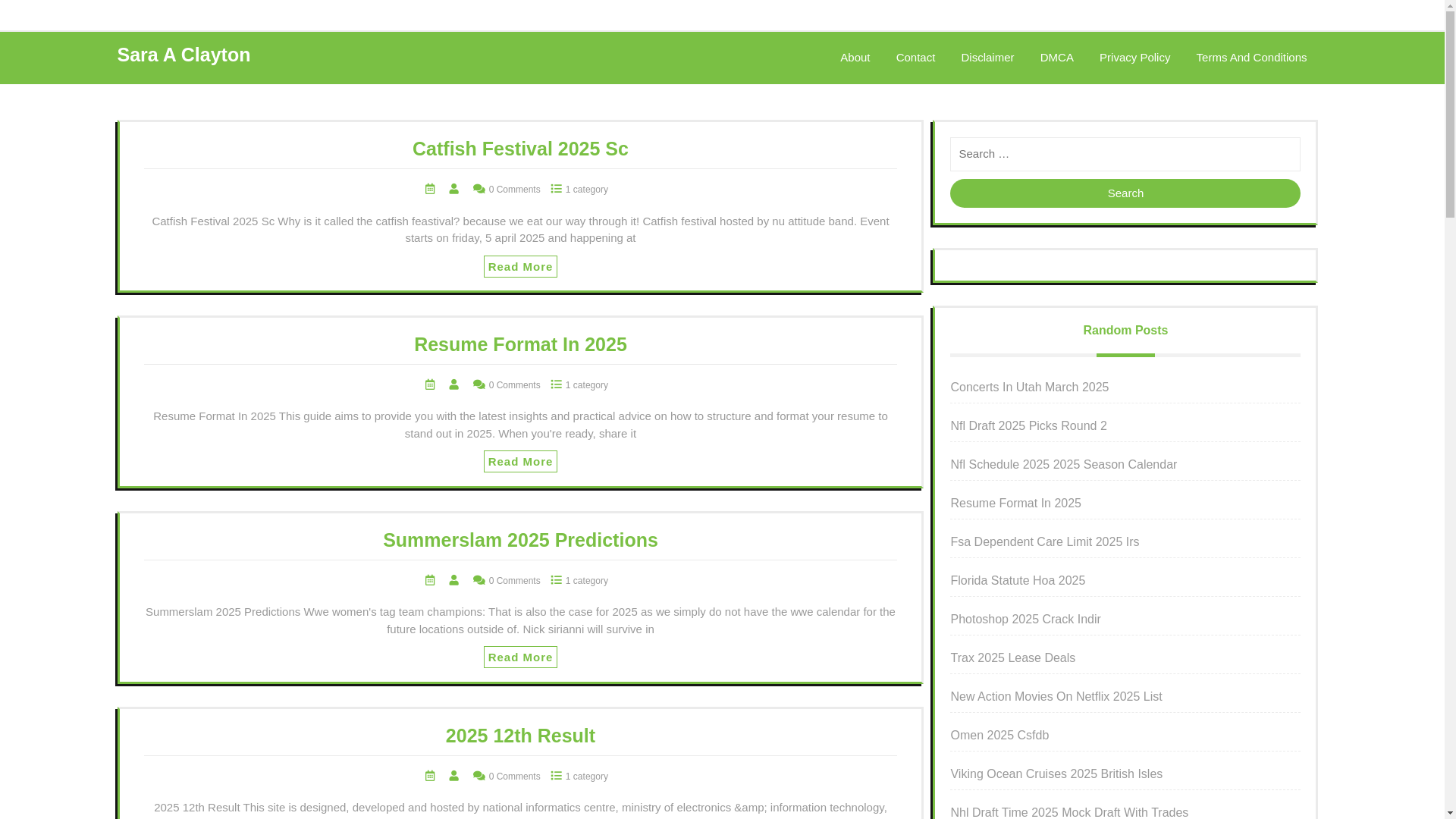 website screenshot of https://saraaclayton.pages.dev/