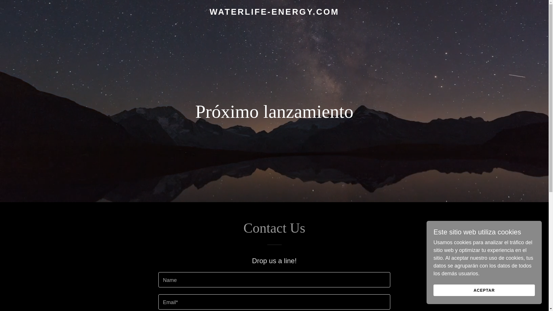 website screenshot of https://waterlife-energy.com/