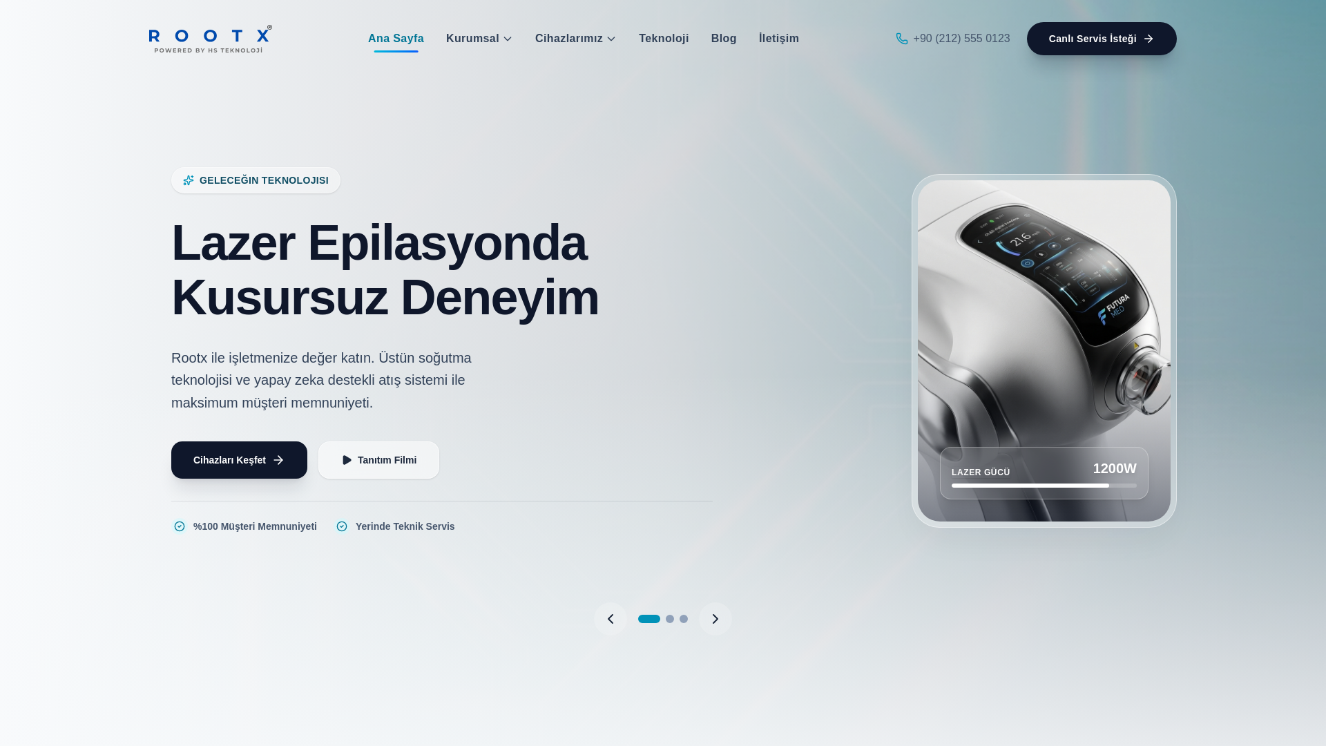 website screenshot of https://rootxlazer.com/