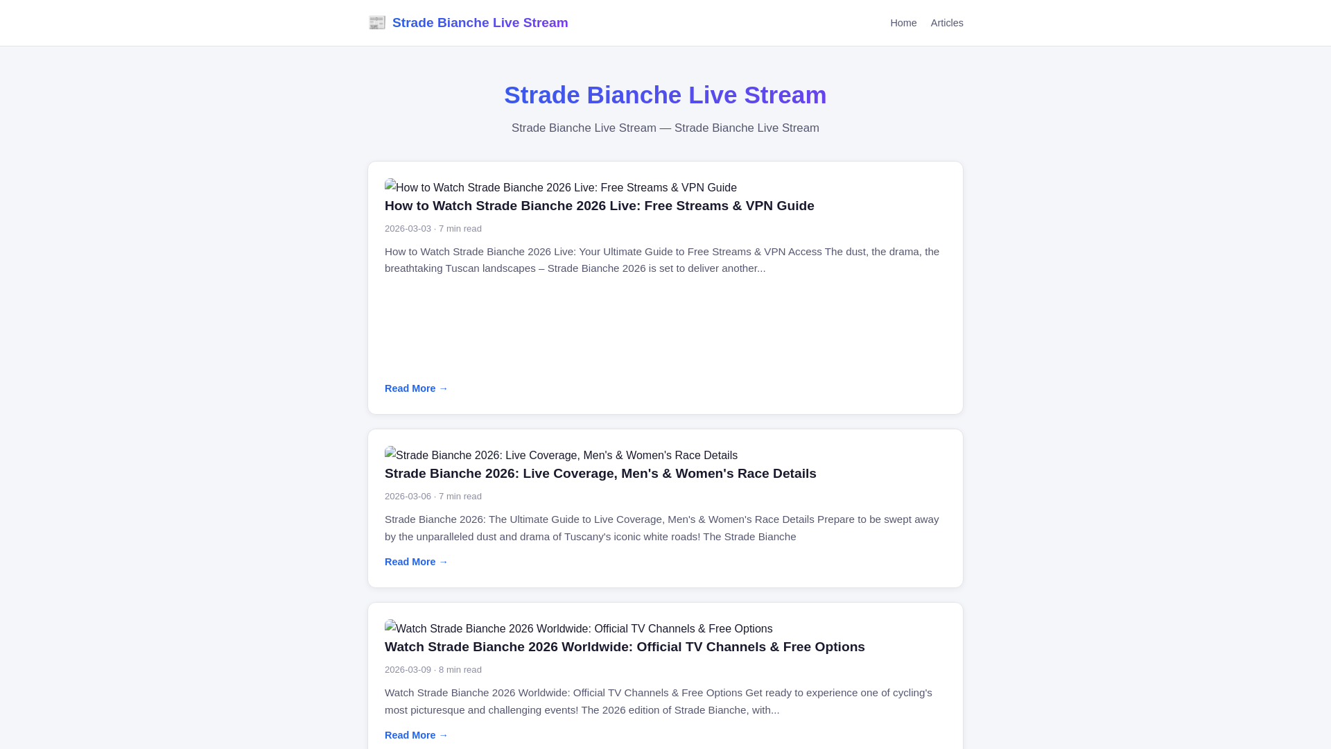 website screenshot of https://strade-bianche-live-stream.pages.dev/
