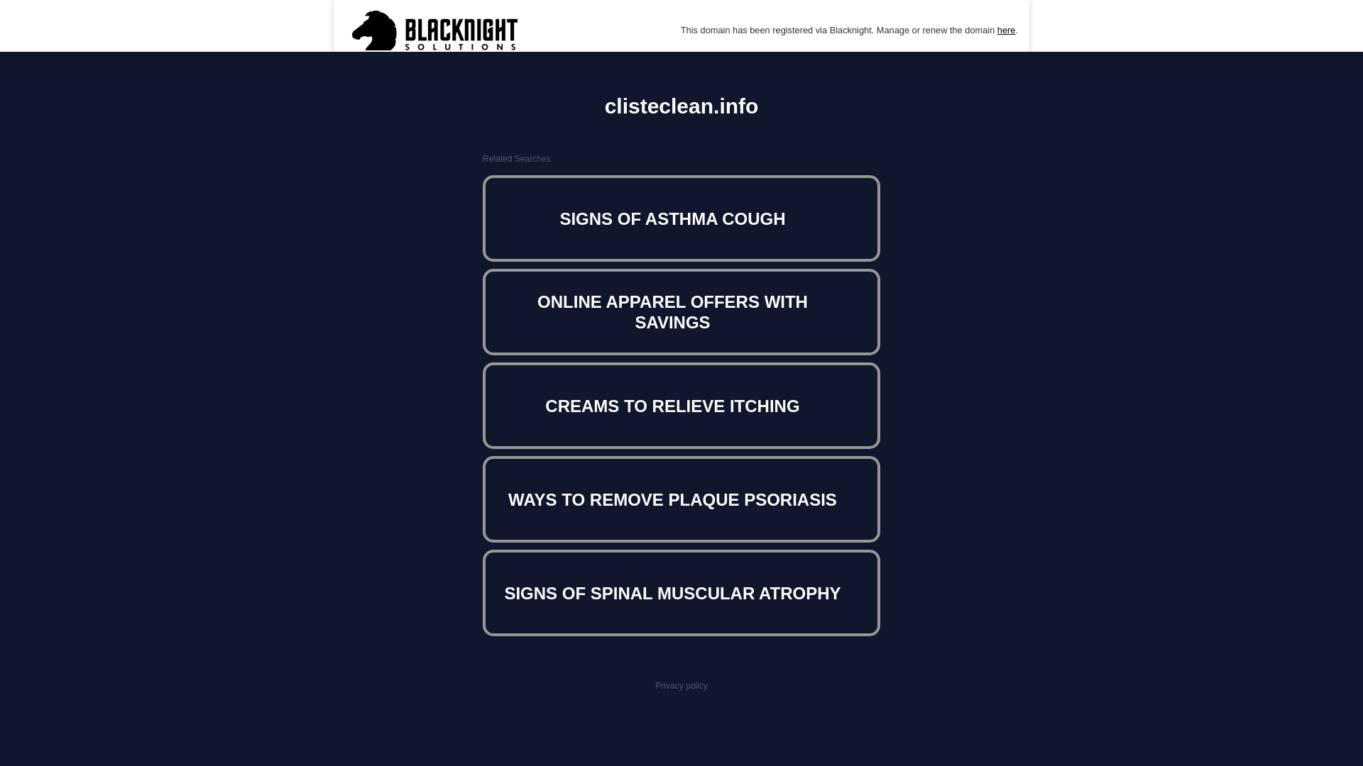 website screenshot of https://clisteclean.info/