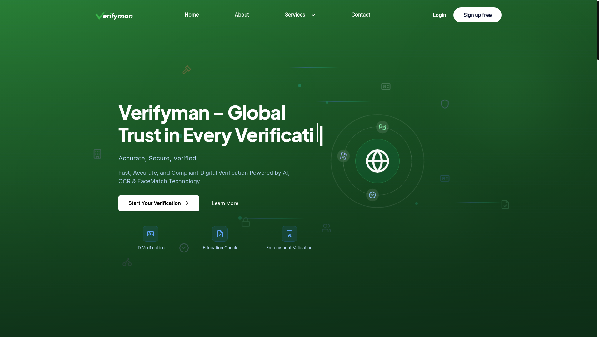 website screenshot of https://verifyman-in.pages.dev/