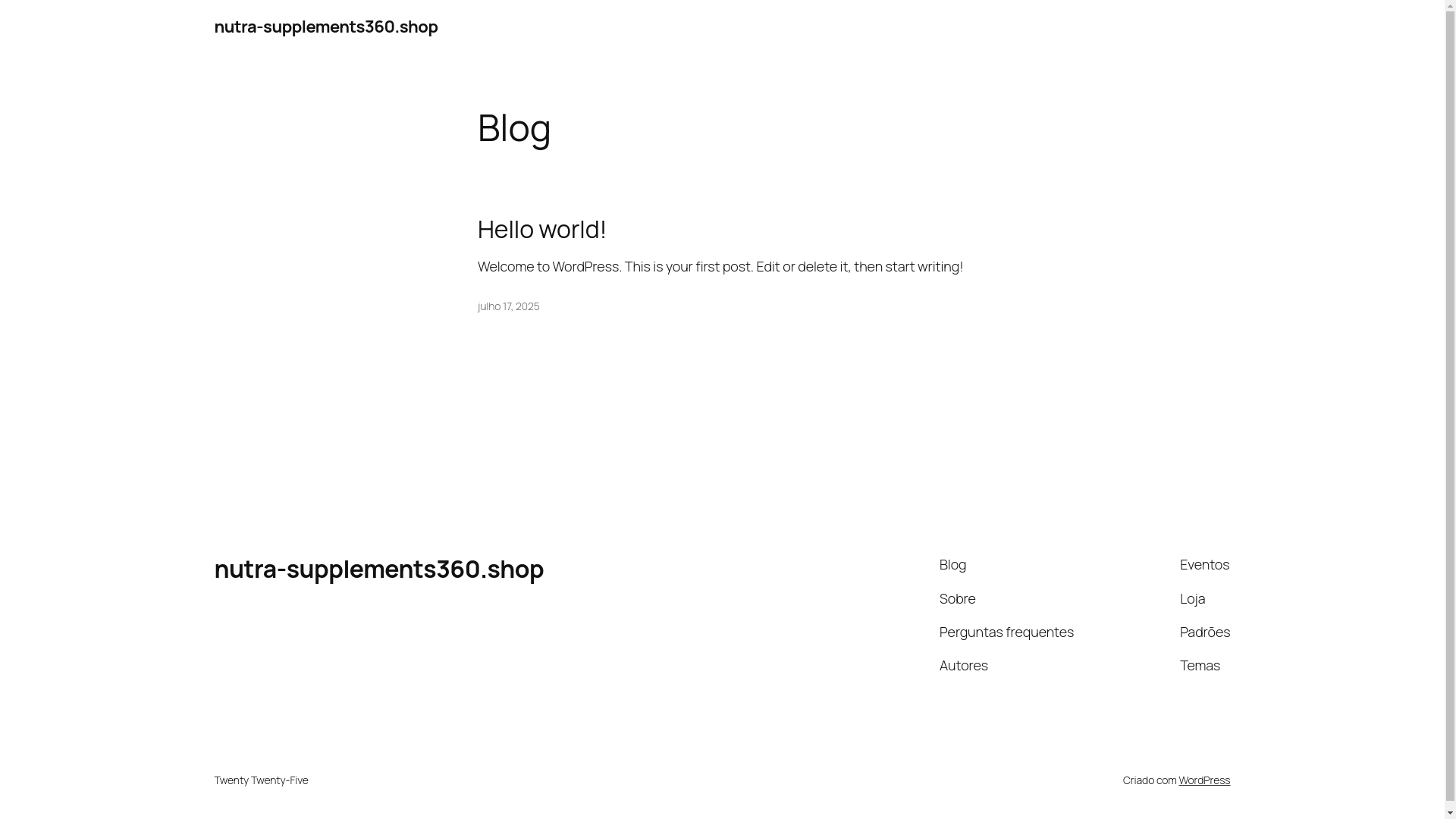 website screenshot of https://nutra-supplements360.shop/