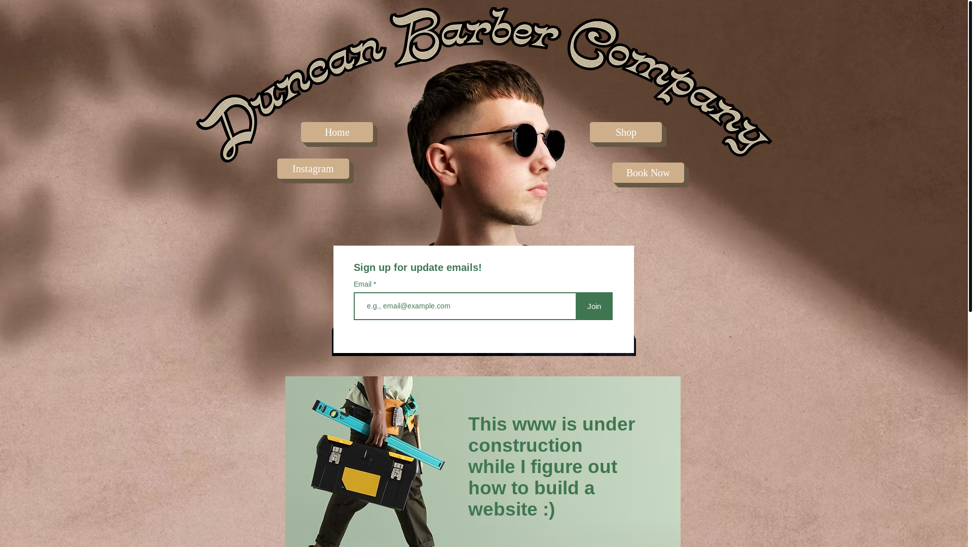 website screenshot of https://duncanbarber.com/