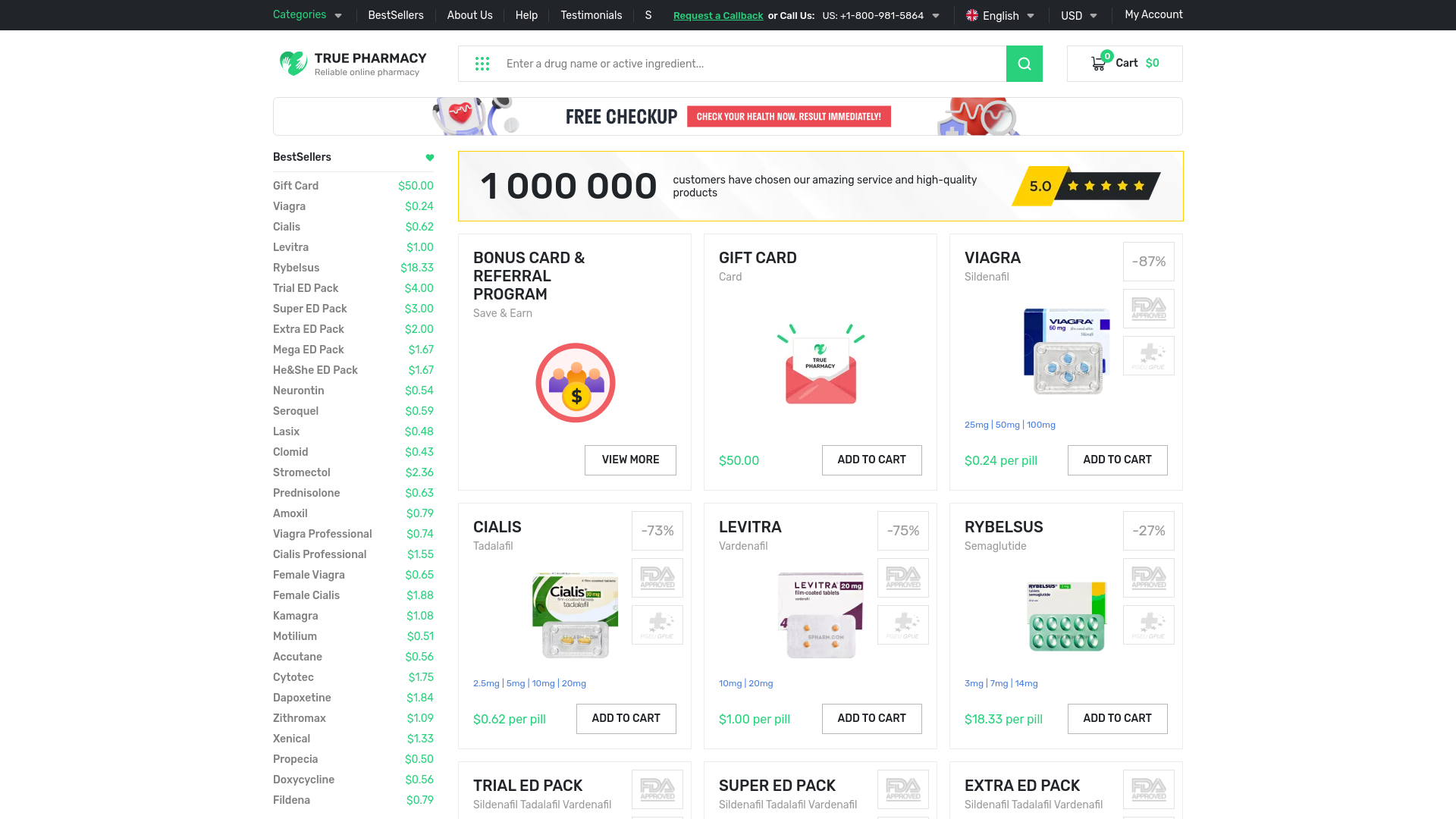website screenshot of https://5pharm.com/