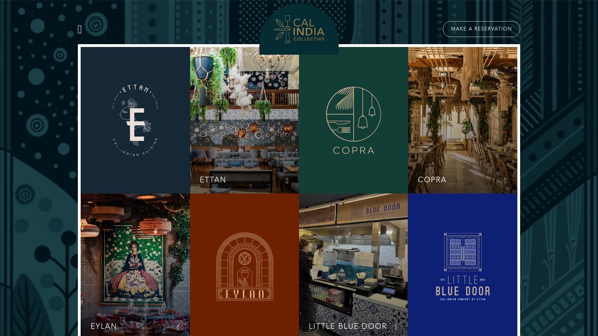 website screenshot of https://calindiacollective.com