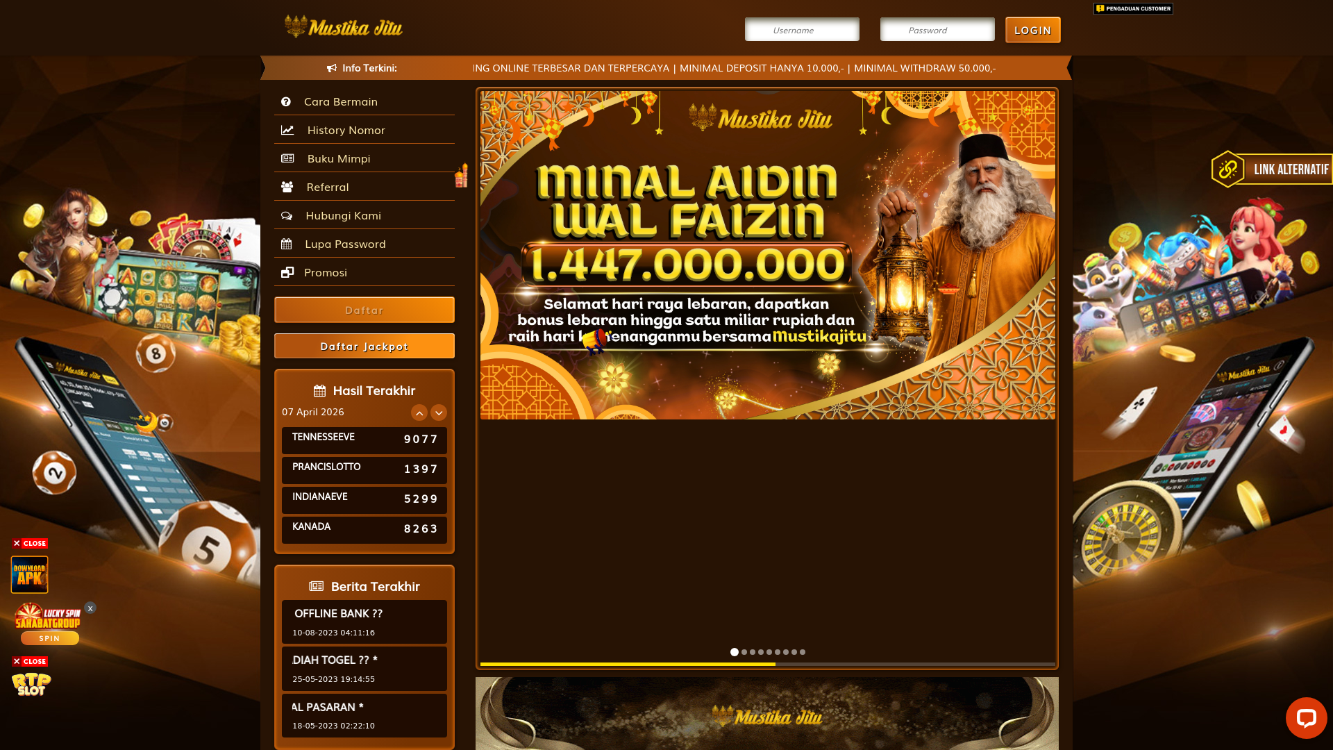 website screenshot of https://mustikaregular.cyou