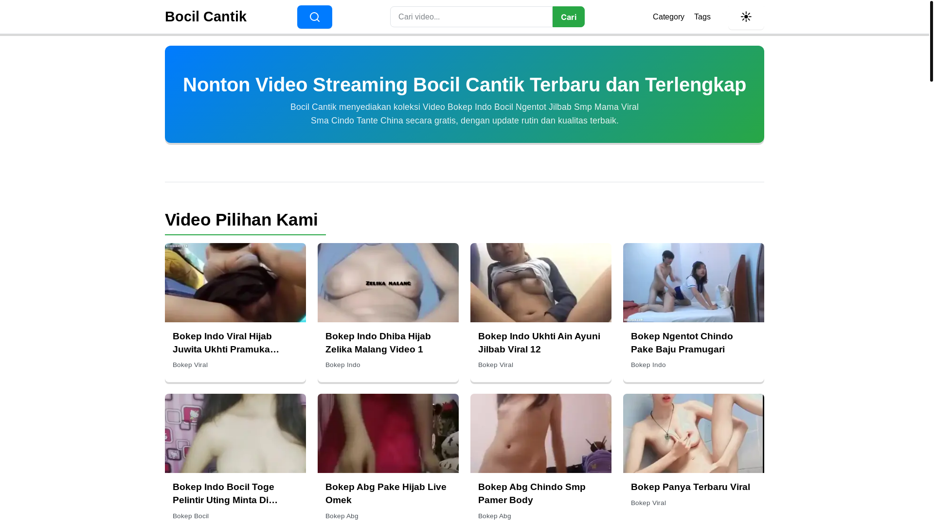 website screenshot of https://bocilcantik.pages.dev/