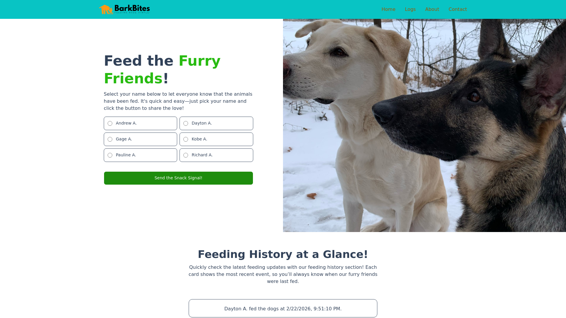 website screenshot of https://barkbites.pages.dev/