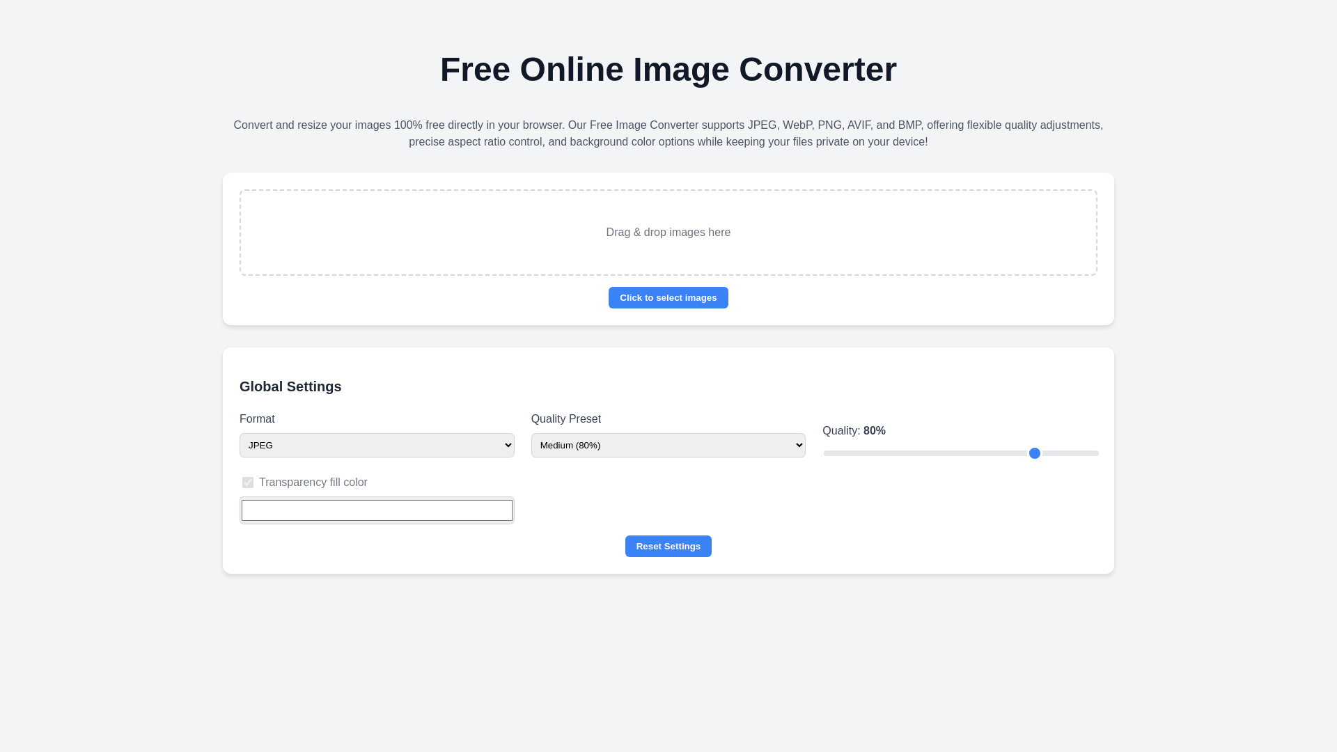 website screenshot of https://imageconverter.free/
