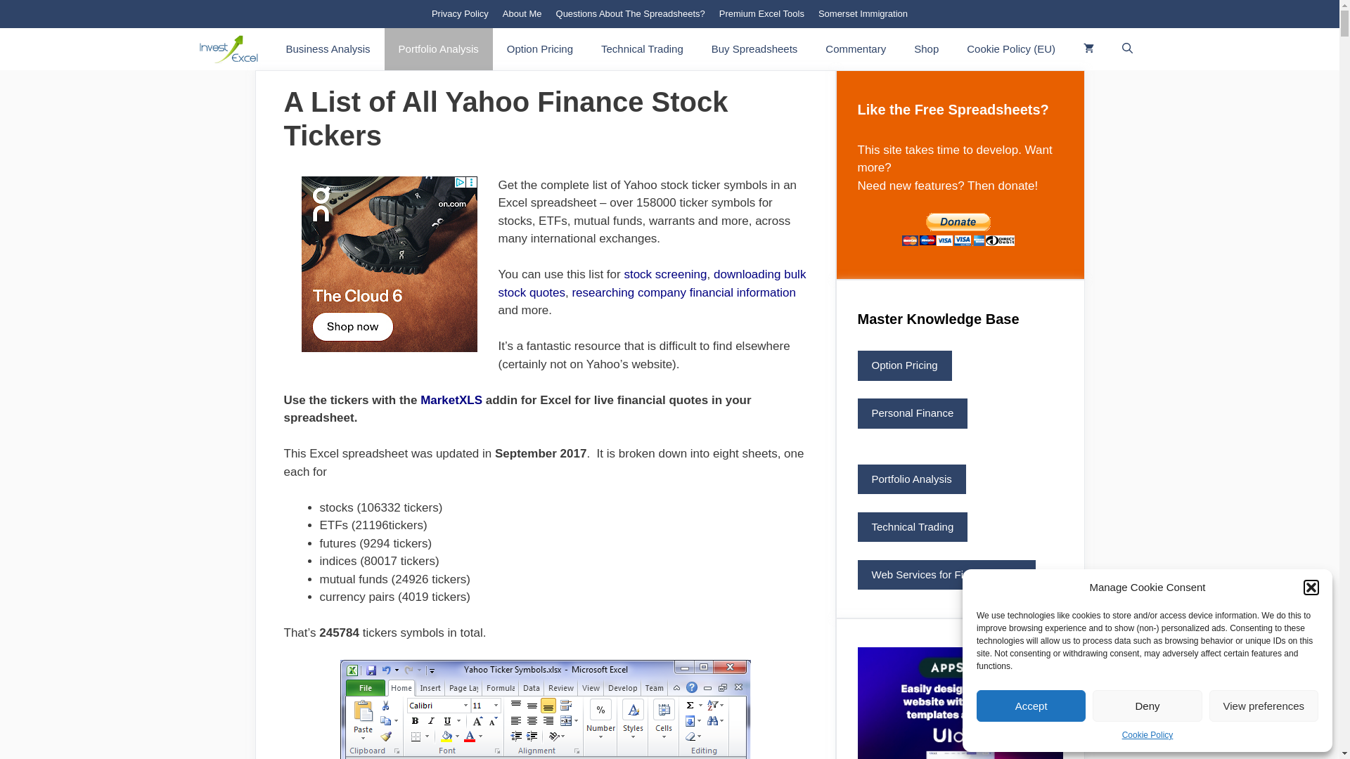 website screenshot of https://investexcel.net/all-yahoo-finance-stock-tickers/