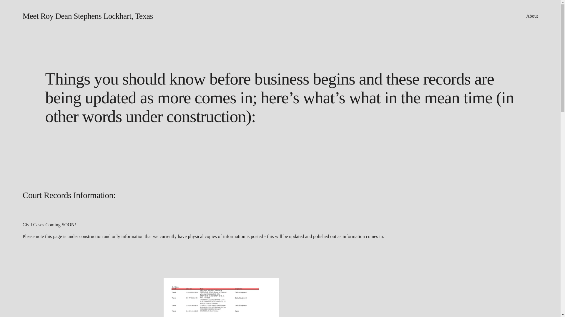 website screenshot of https://roydeanstephenslockhart.com/