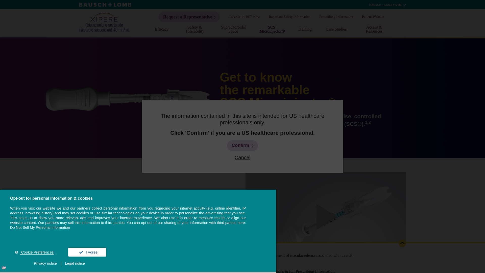 website screenshot of https://www.xipere.com/hcp/scs-microinjector/
