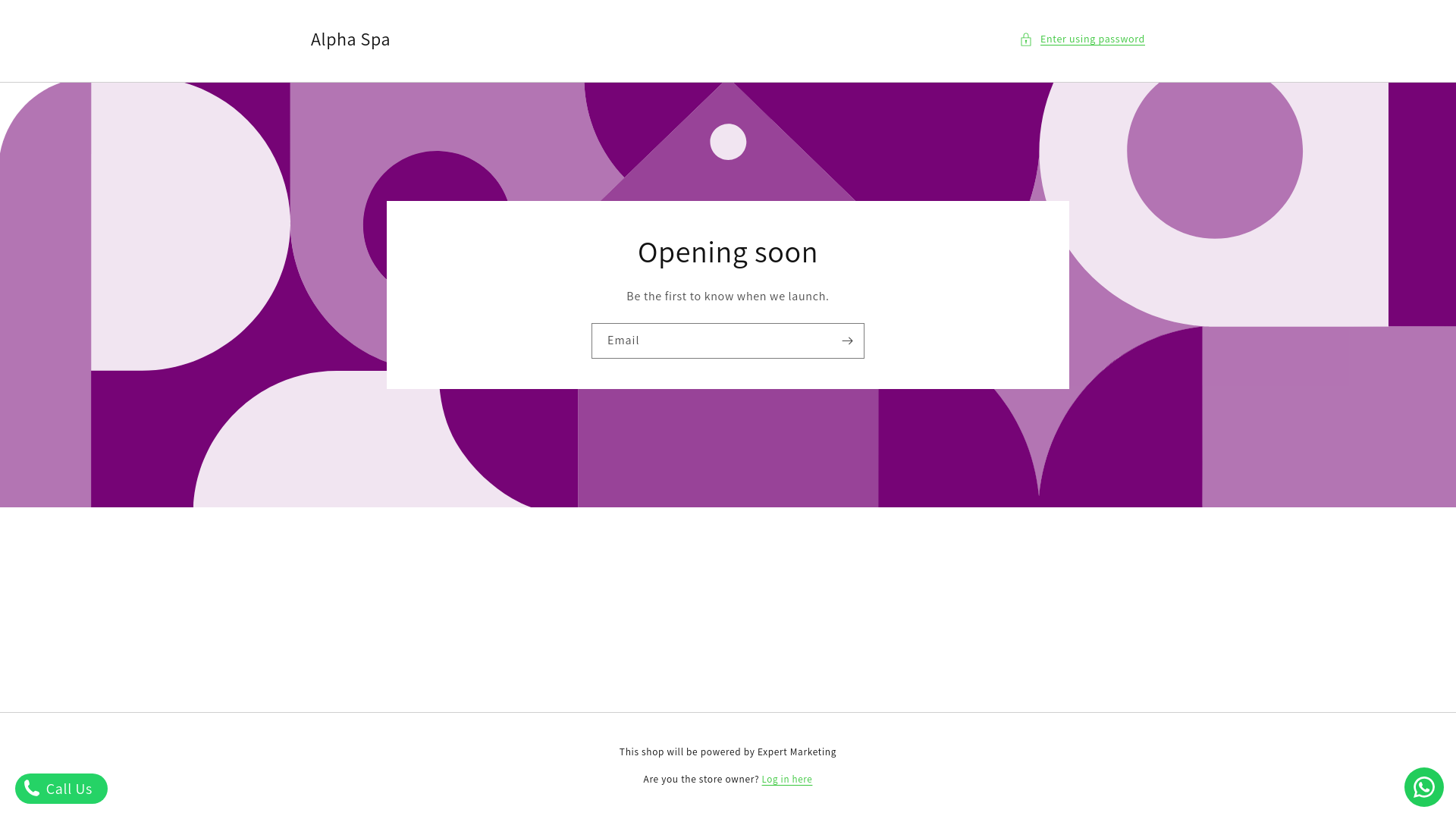 website screenshot of https://alphaspa.online/