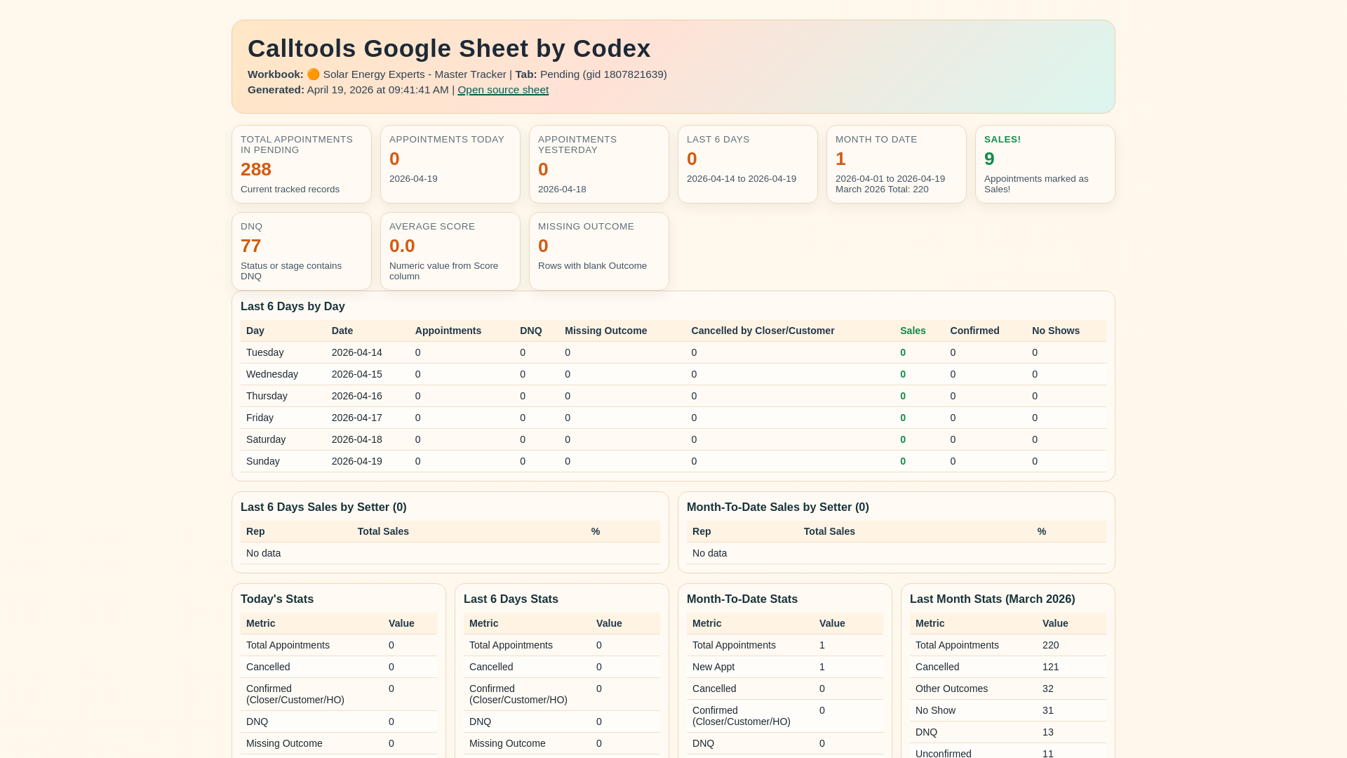 website screenshot of https://calltools-google-sheet.pages.dev/