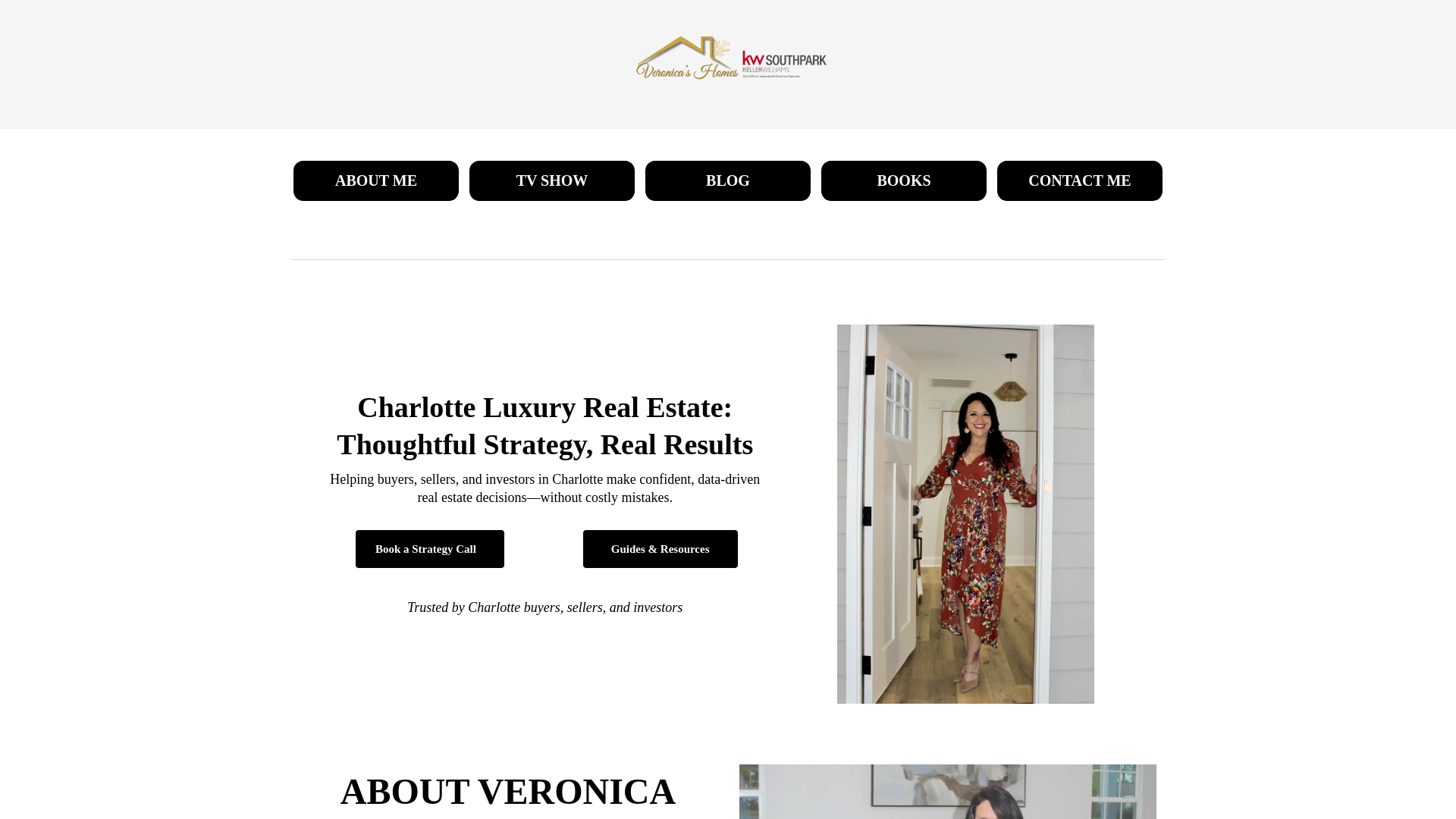 website screenshot of https://thecharlotterealestateagent.com