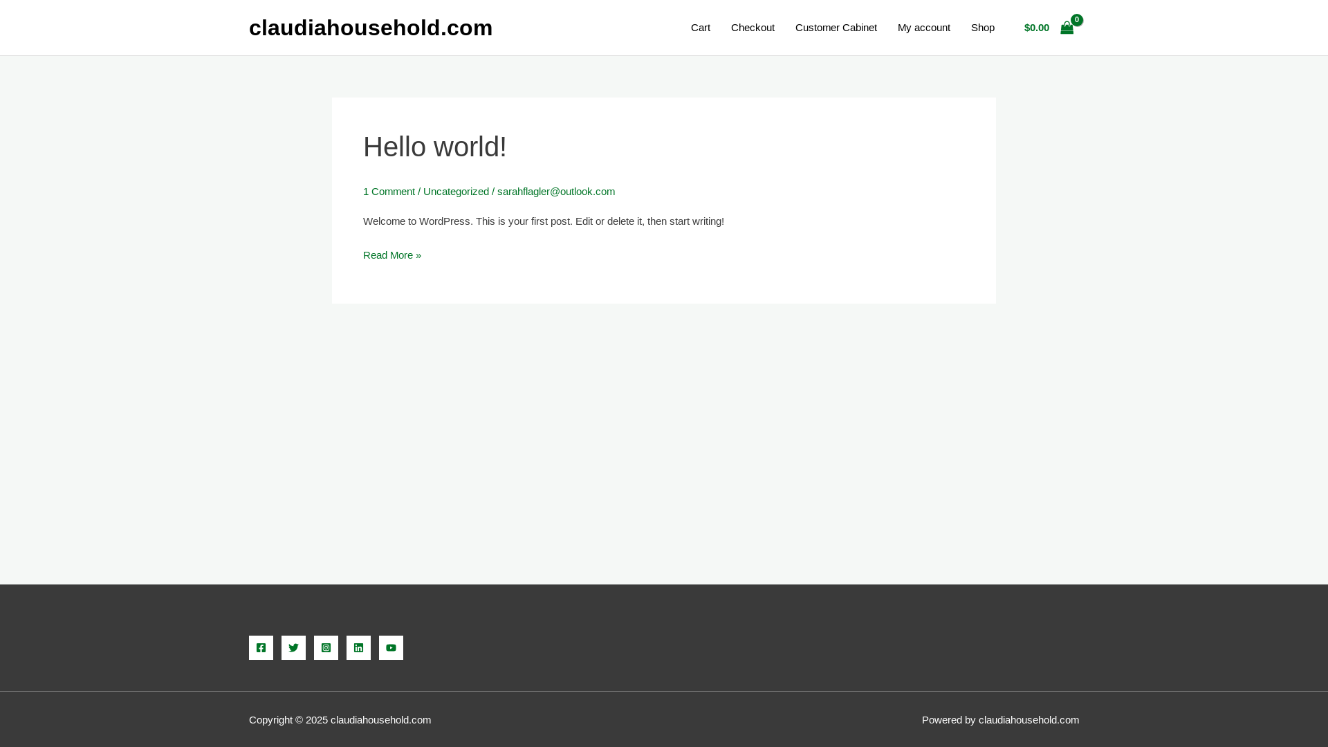 website screenshot of https://claudiahousehold.com/