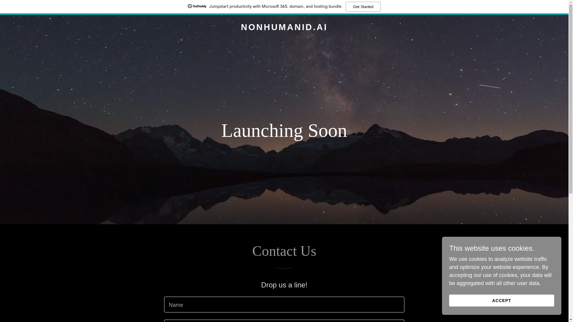 website screenshot of https://nonhumanid.ai/