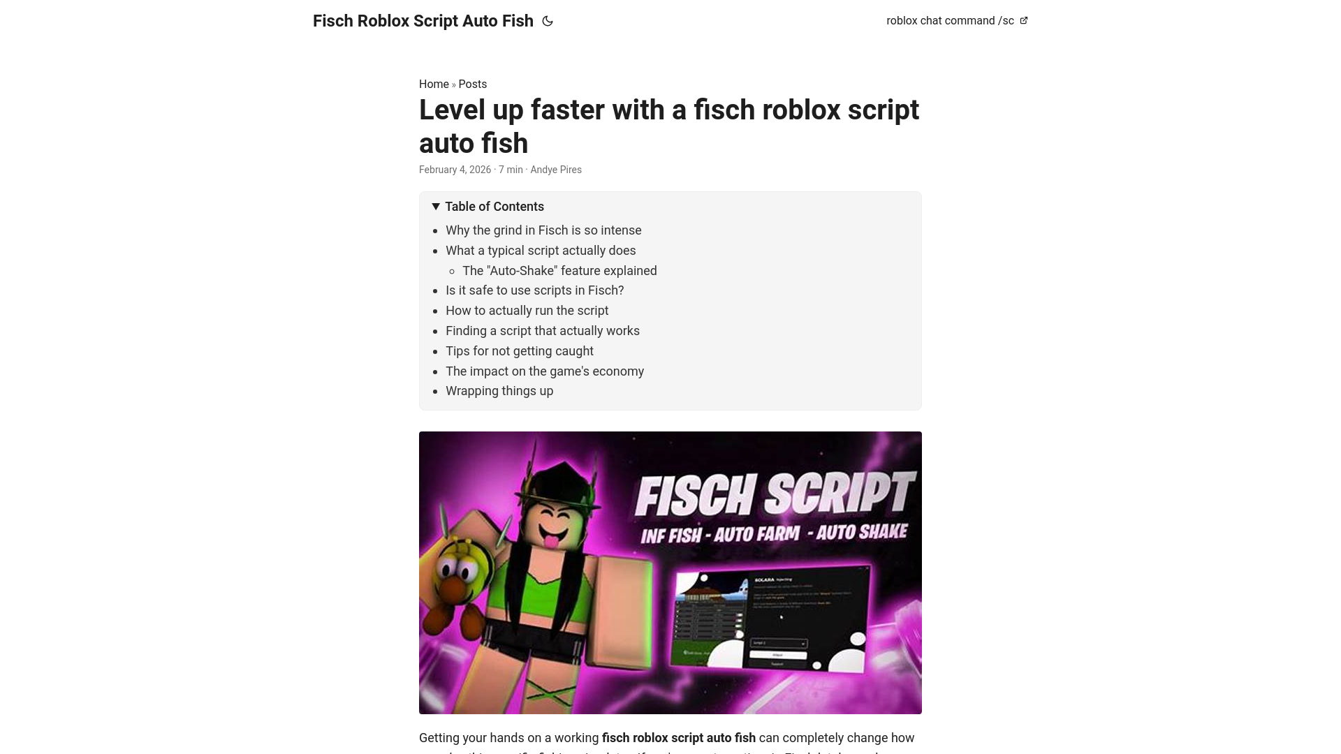 website screenshot of https://fisch-roblox-script-auto-fish.pages.dev/
