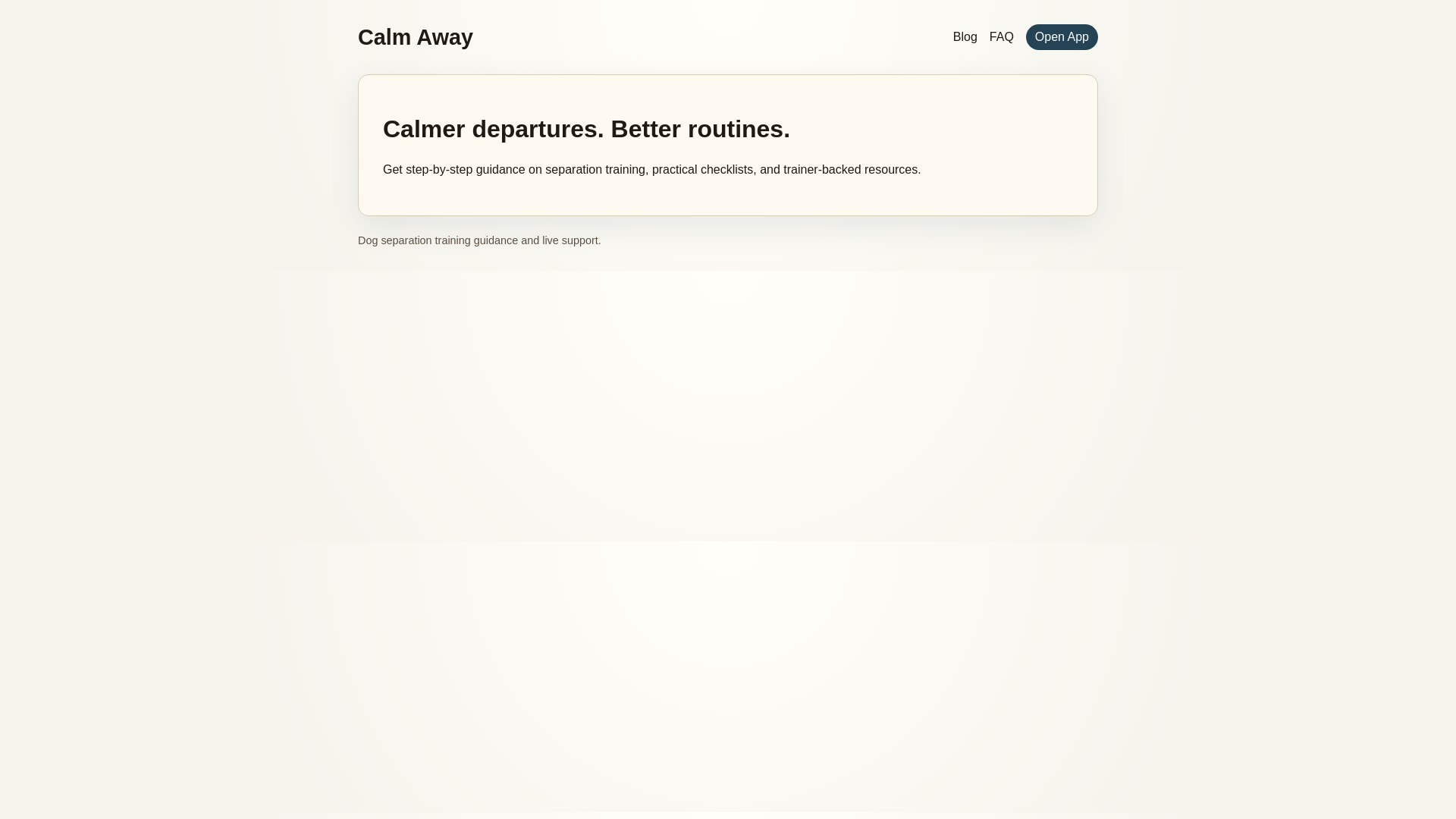website screenshot of https://calmaway-web-staging.pages.dev/