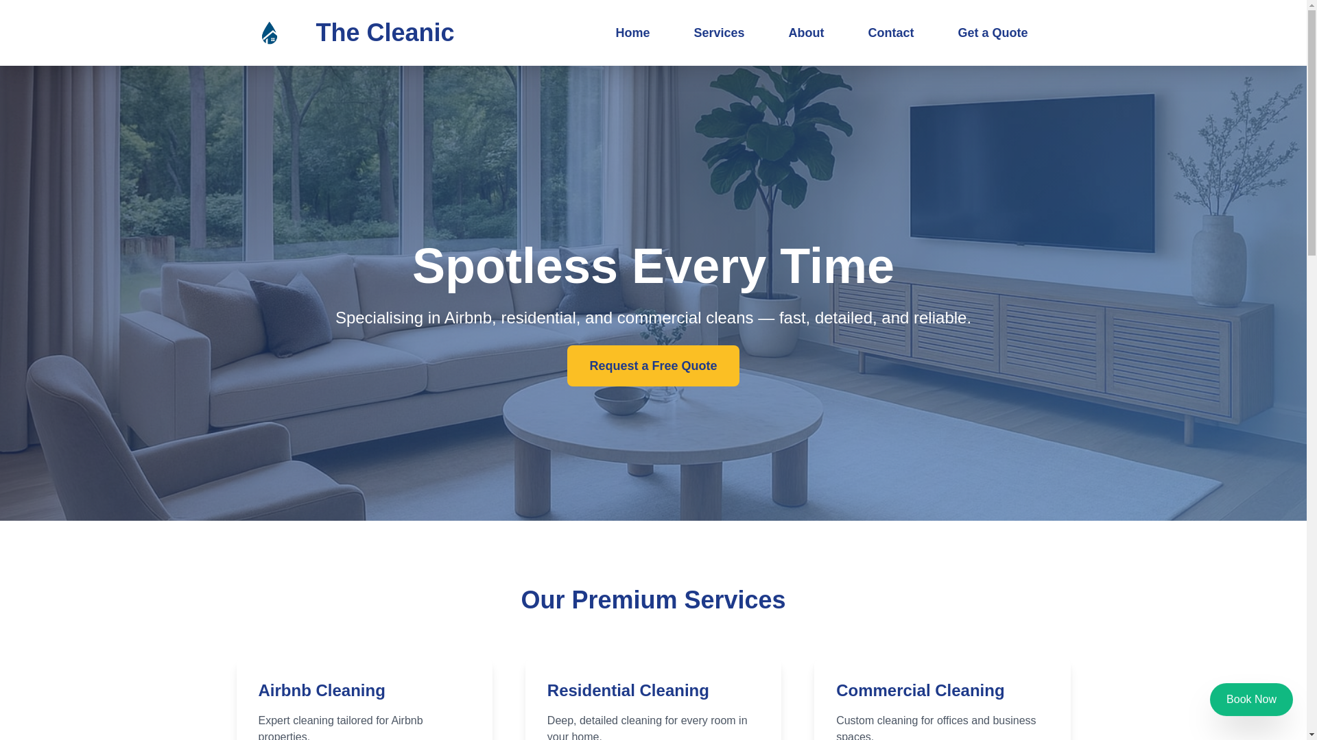 website screenshot of https://thecleanic.info/