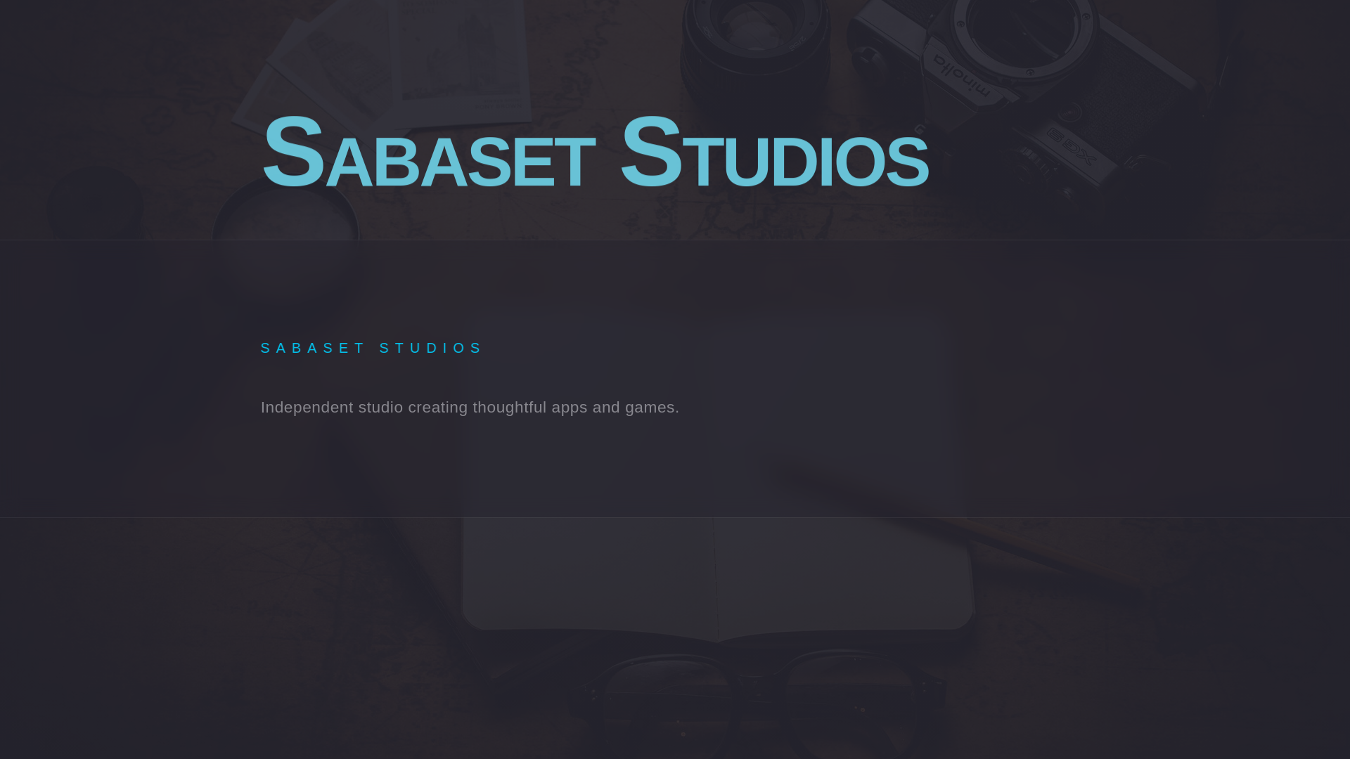 website screenshot of https://sabasetstudios.com/