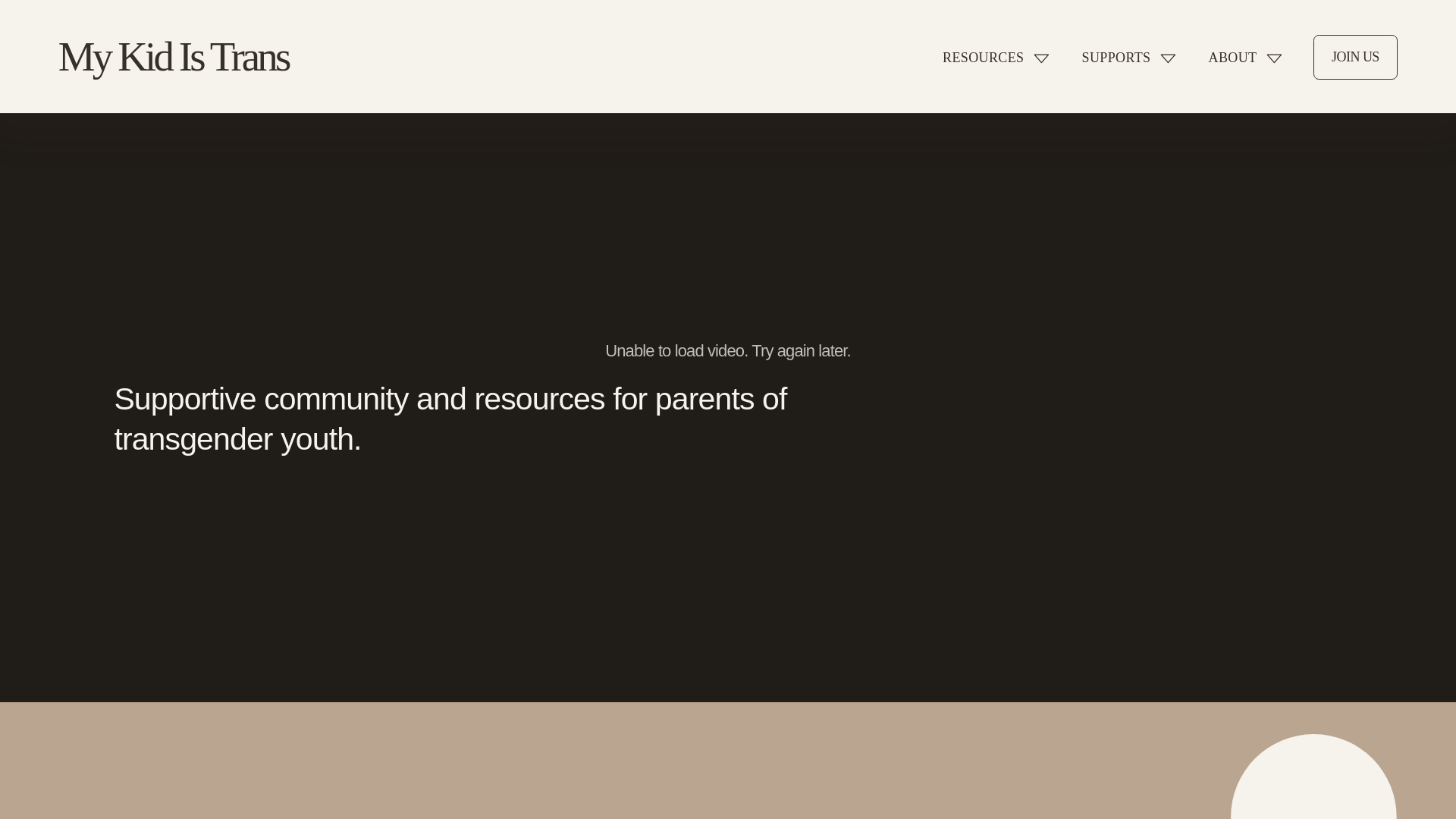 website screenshot of https://families-like-ours.net