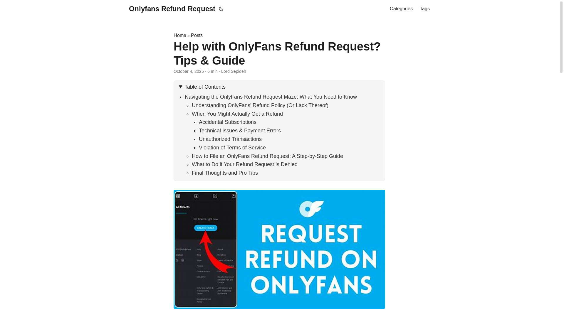 website screenshot of https://onlyfans-refund-request.pages.dev/