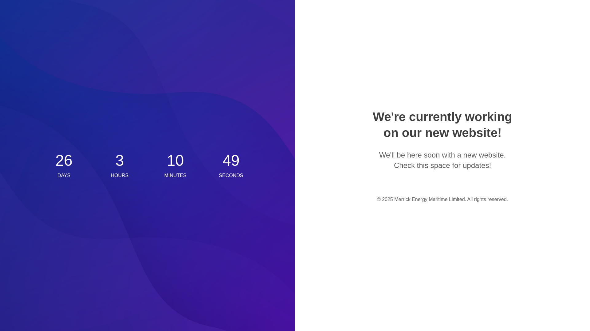 website screenshot of https://merrickenergy.com/