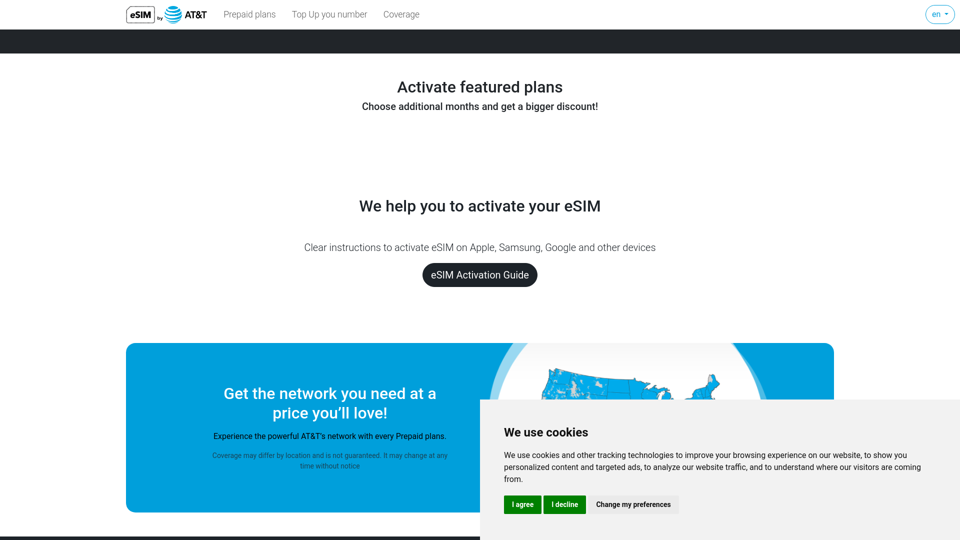 website screenshot of https://attesim.us