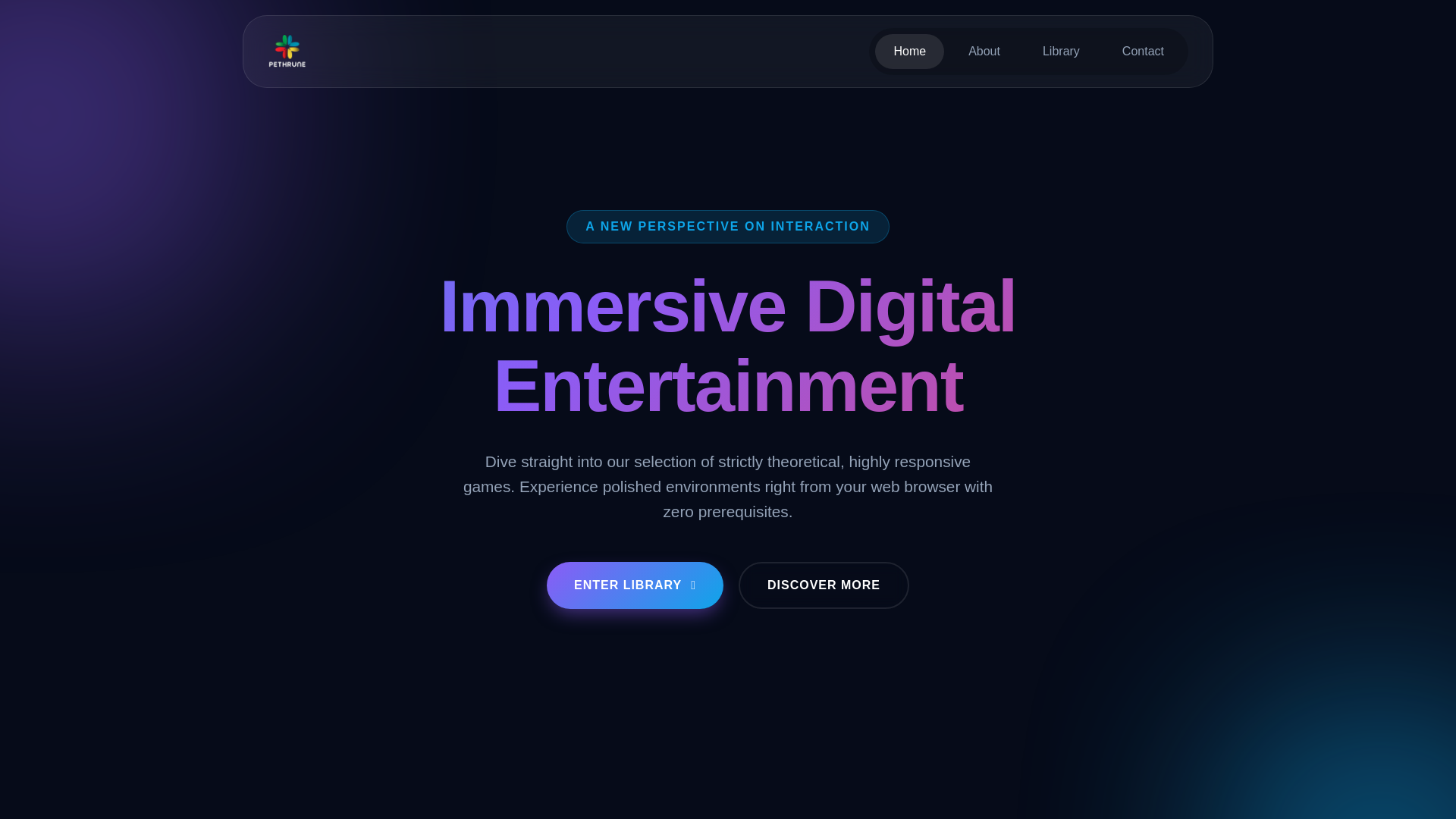 website screenshot of https://pethrune.xyz