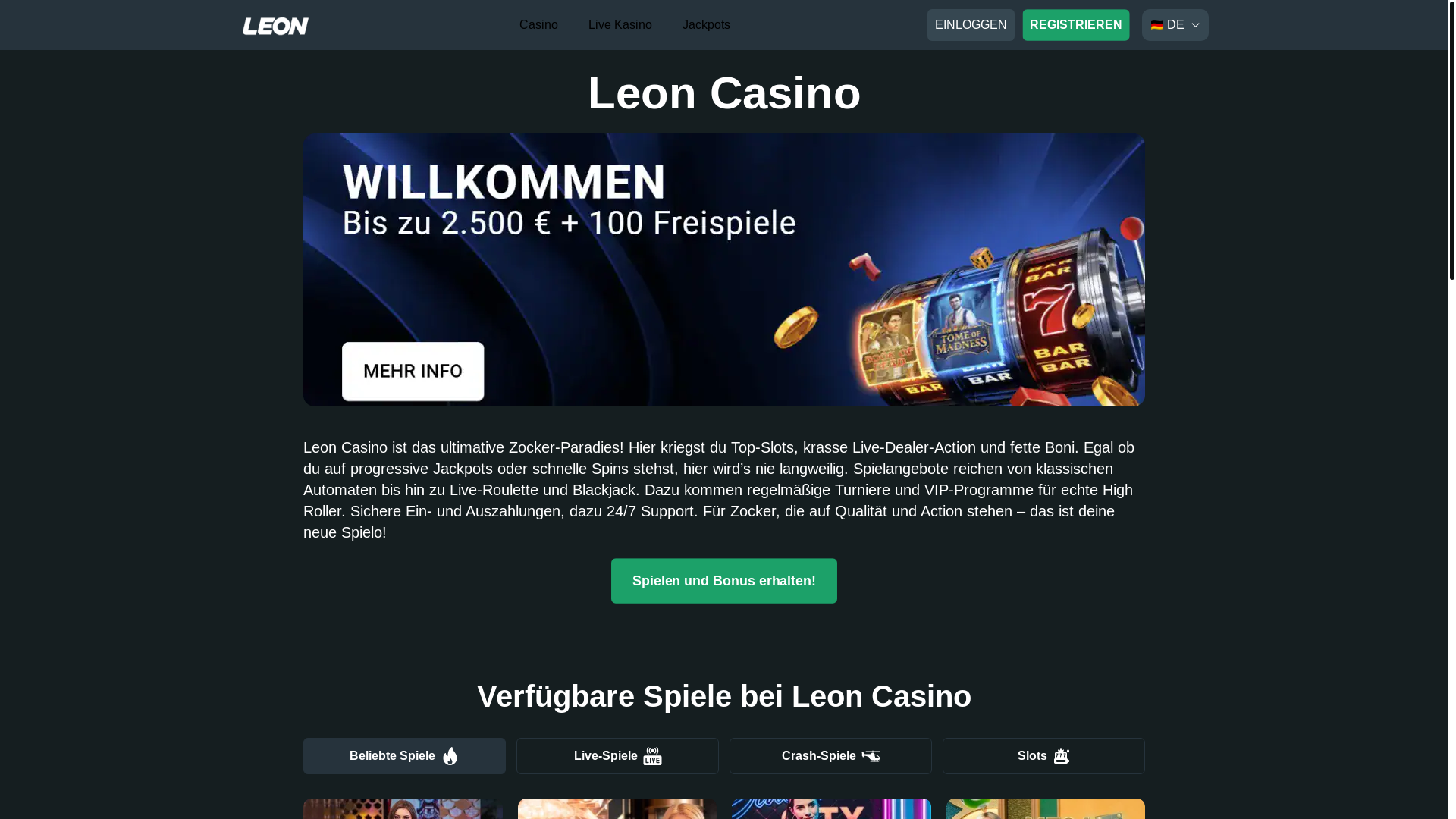 website screenshot of https://casinoleon-de-2510.pages.dev/