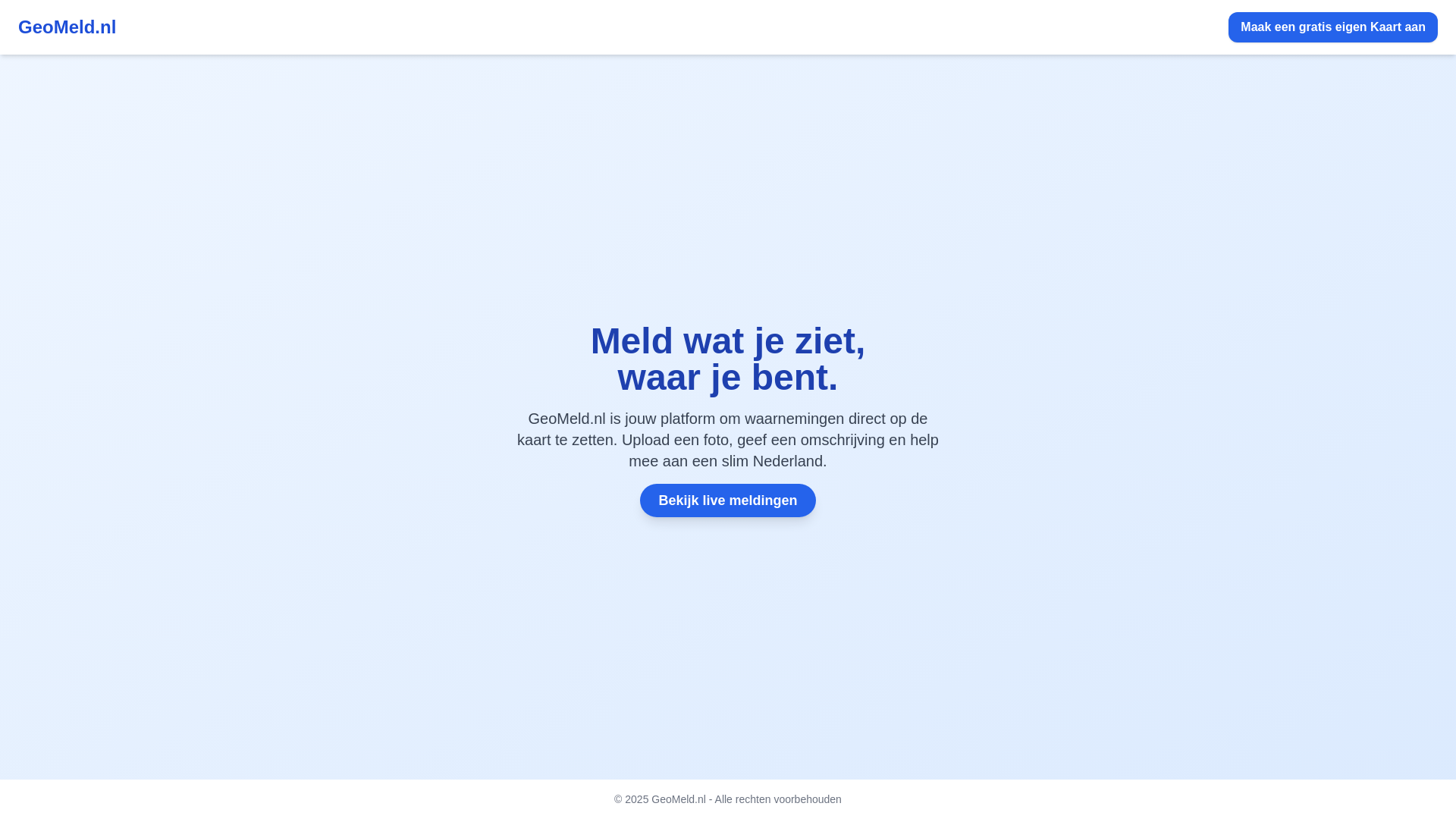 website screenshot of https://geomeld.nl/
