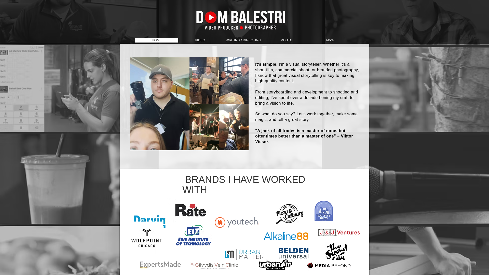 website screenshot of https://frankbalestri.com