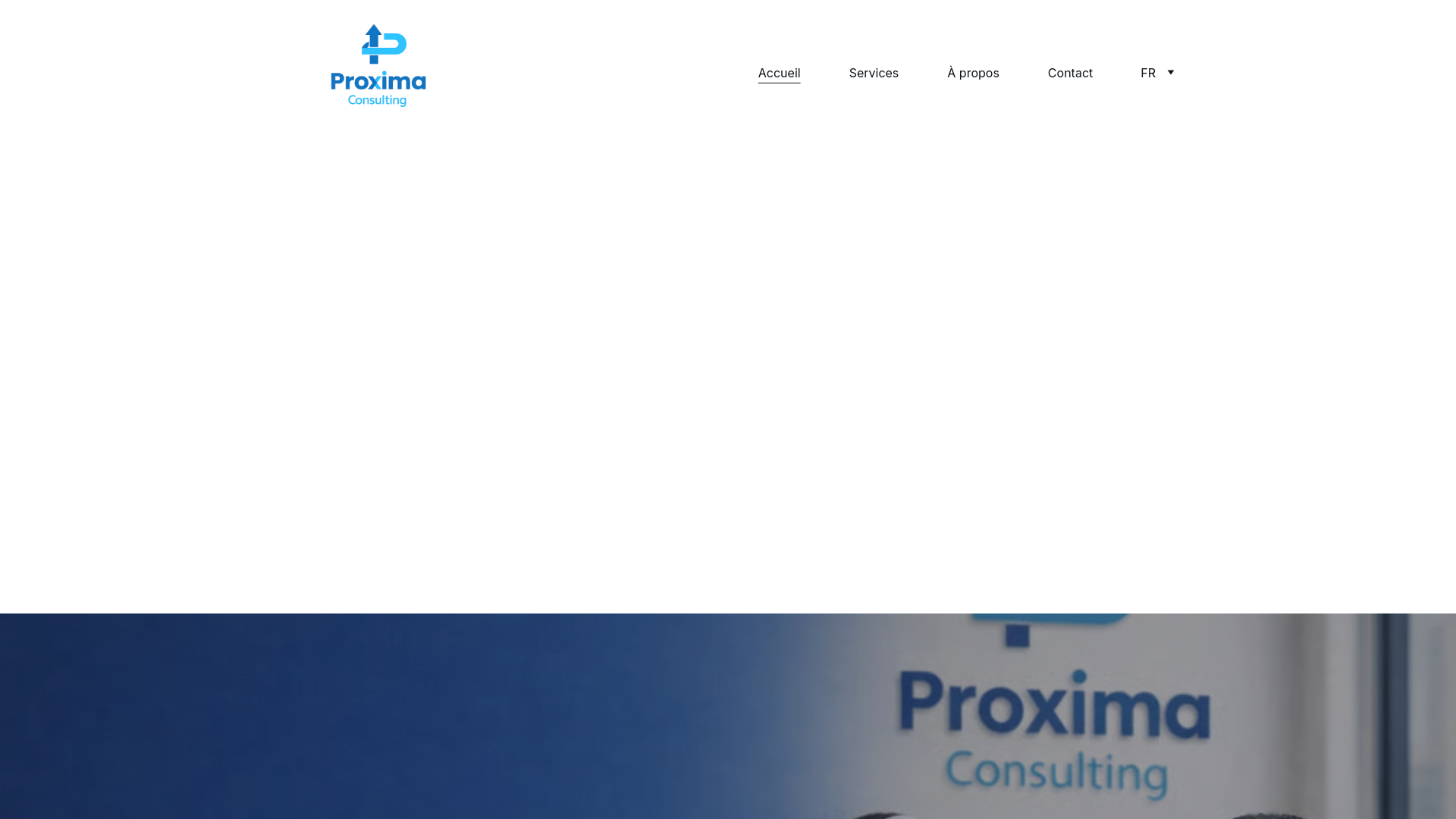 website screenshot of https://proximaconsulting.org/