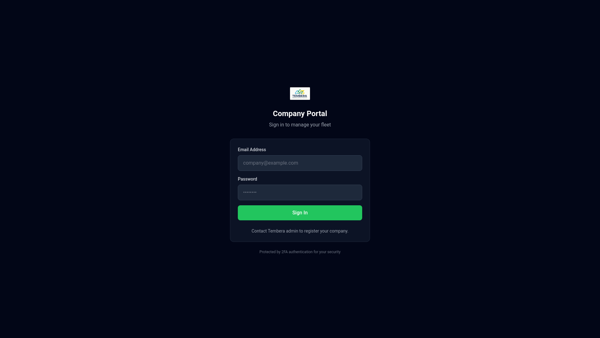 website screenshot of https://tembera-company.pages.dev/