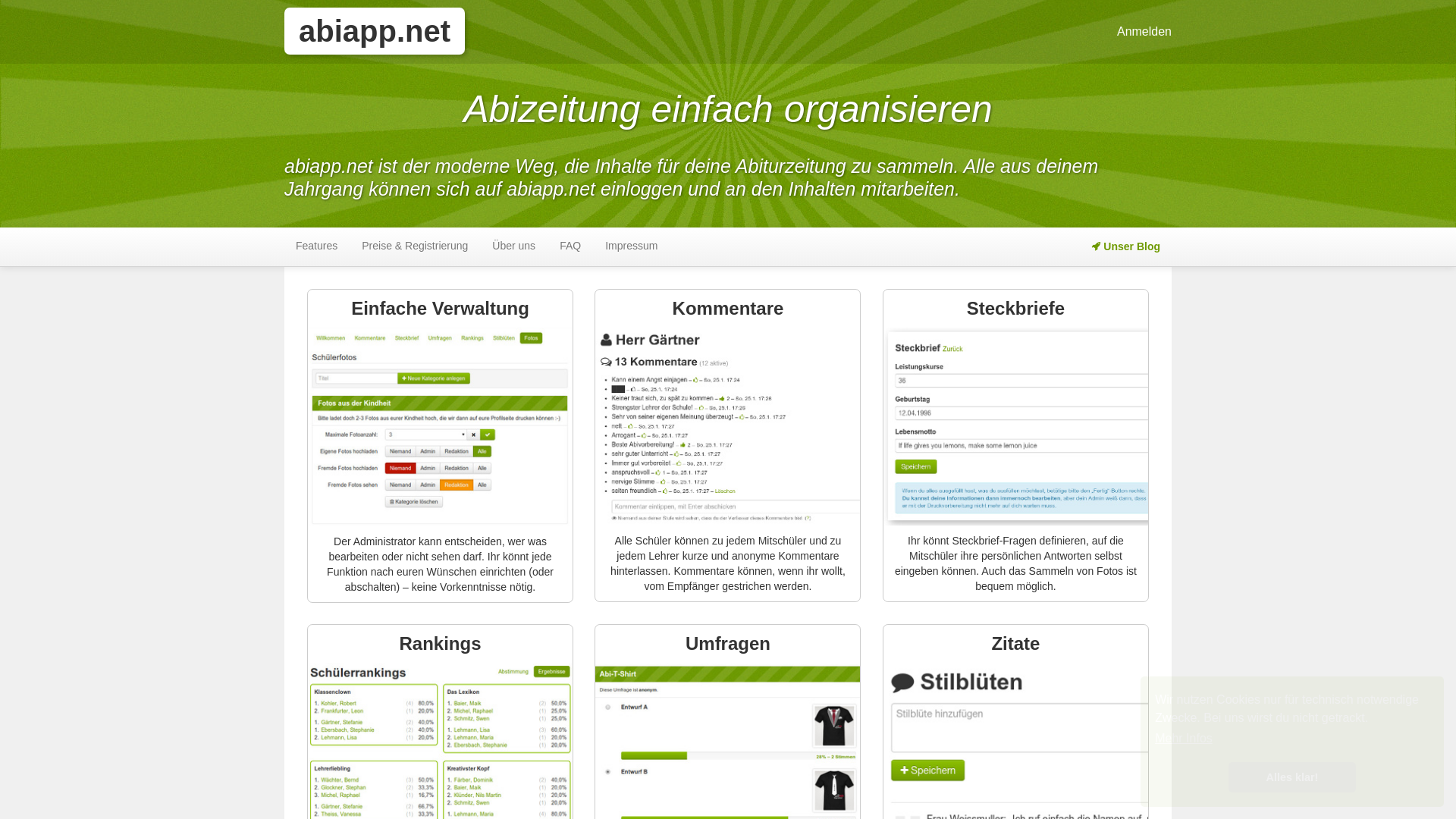 website screenshot of https://abiapp.net/