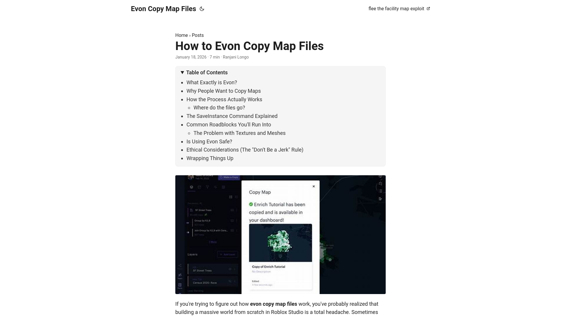 website screenshot of https://evoncopymapfiles.pages.dev/