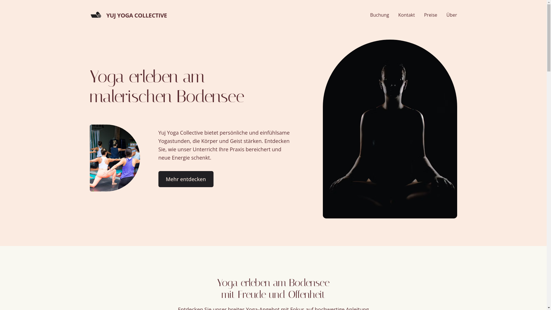 website screenshot of https://yujyogacollective.com/