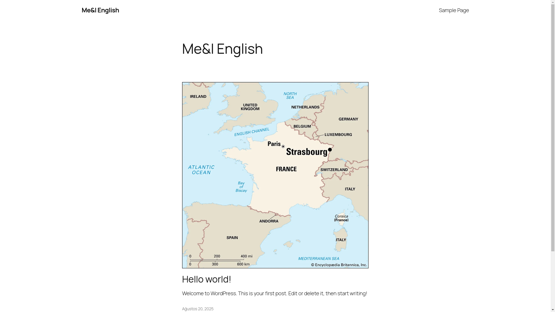 website screenshot of https://meandienglish.com/