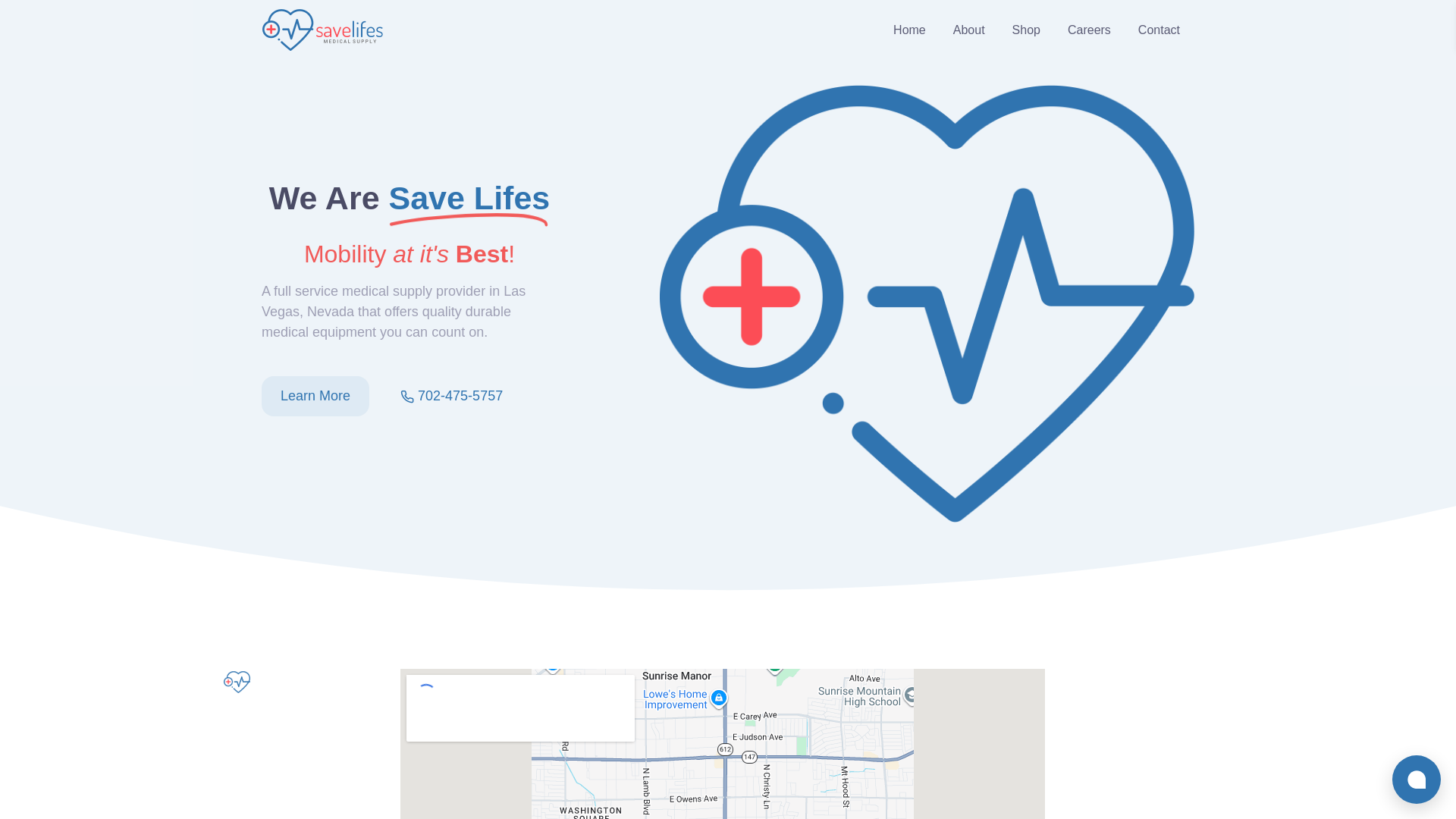 website screenshot of https://savelifesmedicalsupply.com/