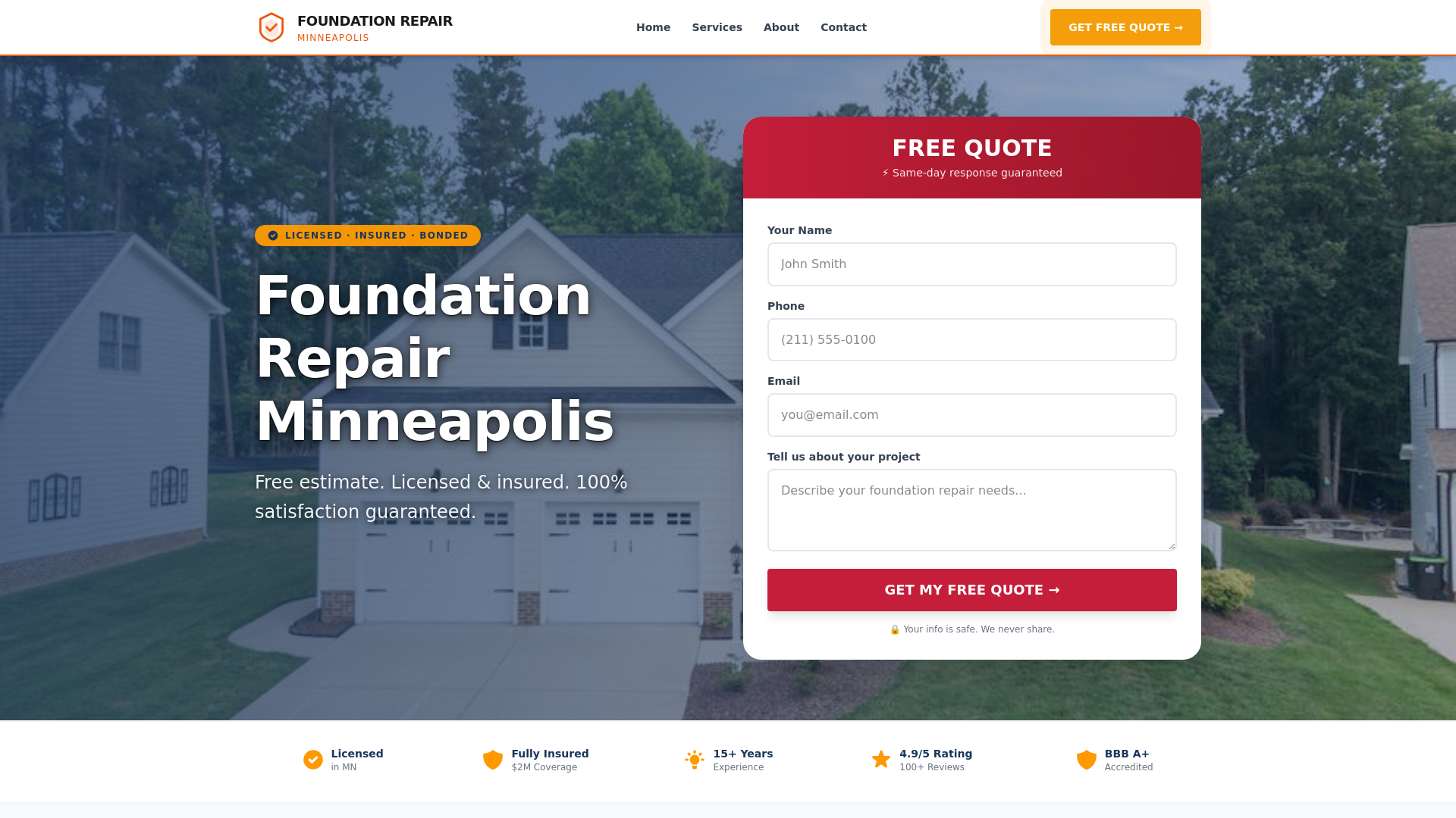 website screenshot of https://foundationrepairminneapolis.pages.dev/