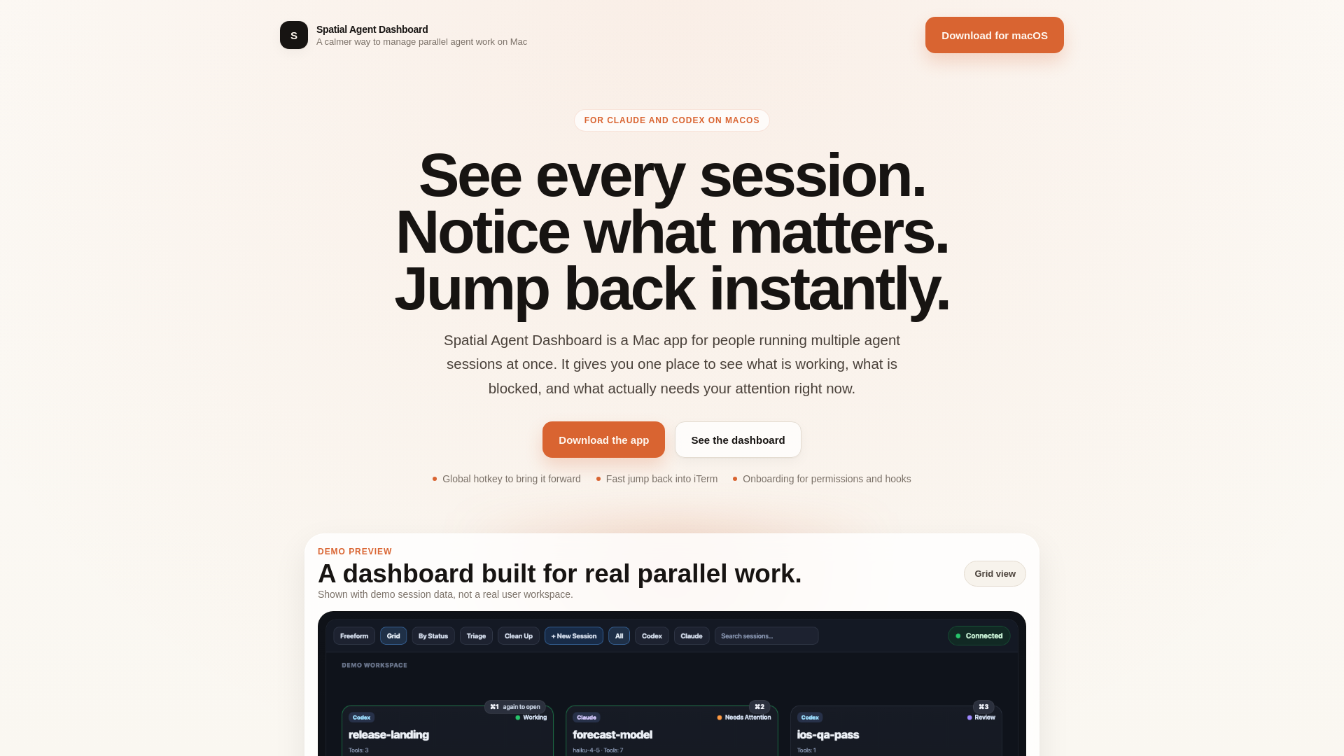 website screenshot of https://spatial-agent-dashboard.pages.dev/