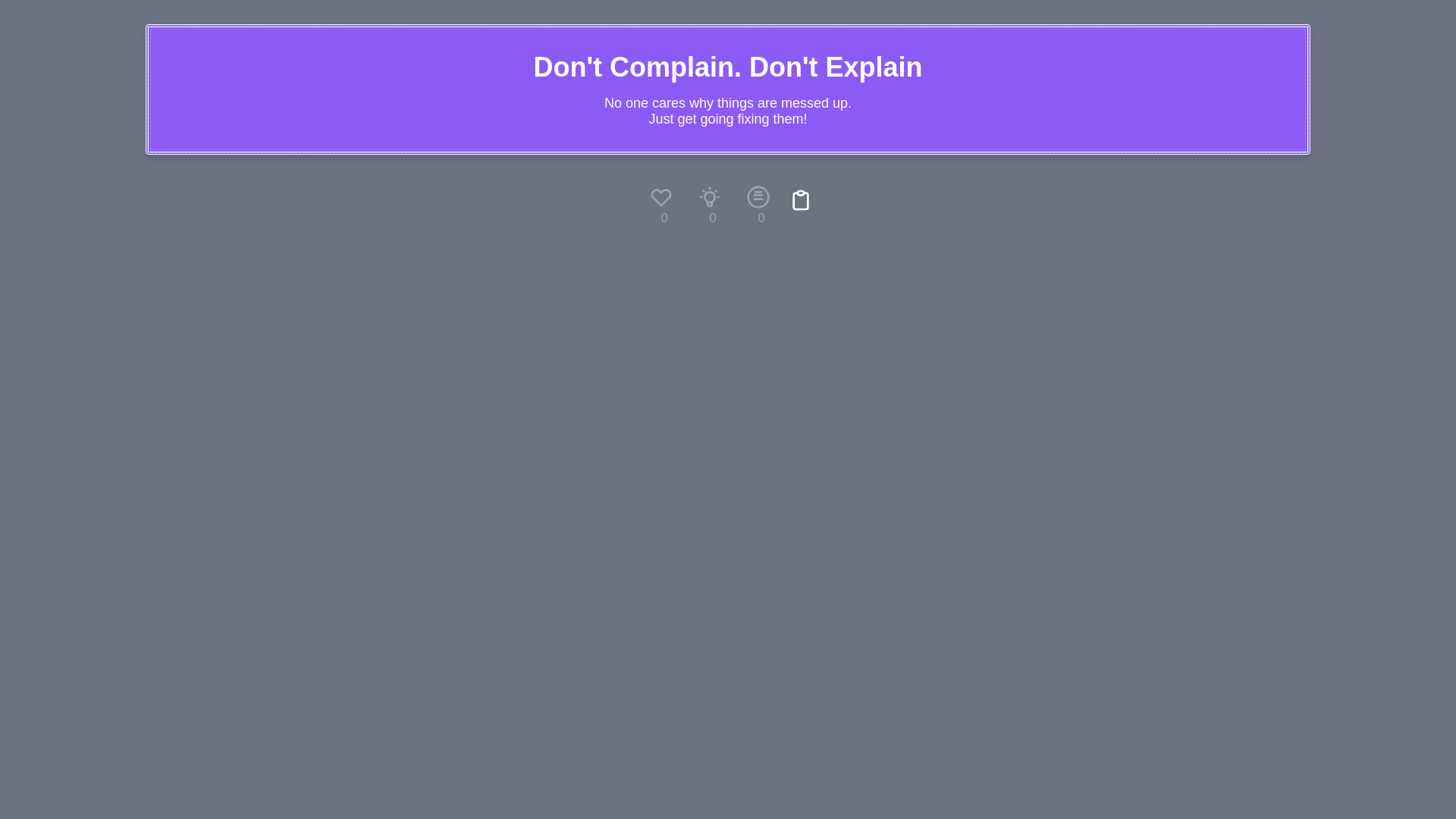 website screenshot of https://bspages-don-t-complain-don-t-explain-bumperstickerpages-co.pages.dev/